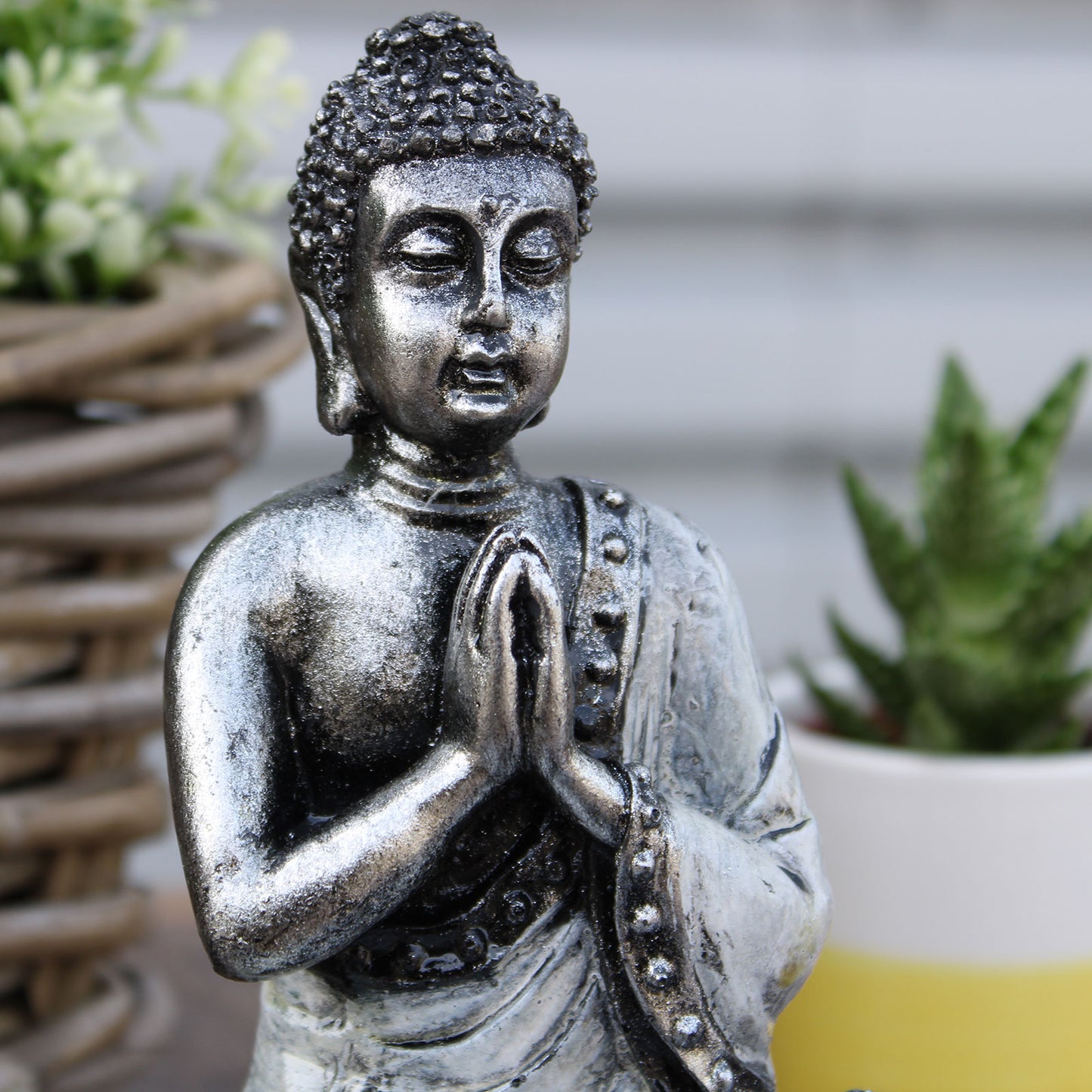 Buddha-Kerzenhalter - Weiß - Mittelgroß