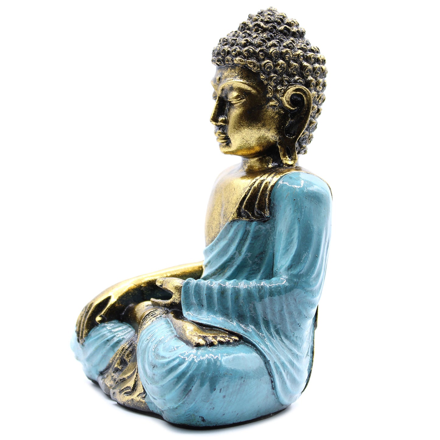 Blaugrüner und goldener Buddha - Groß