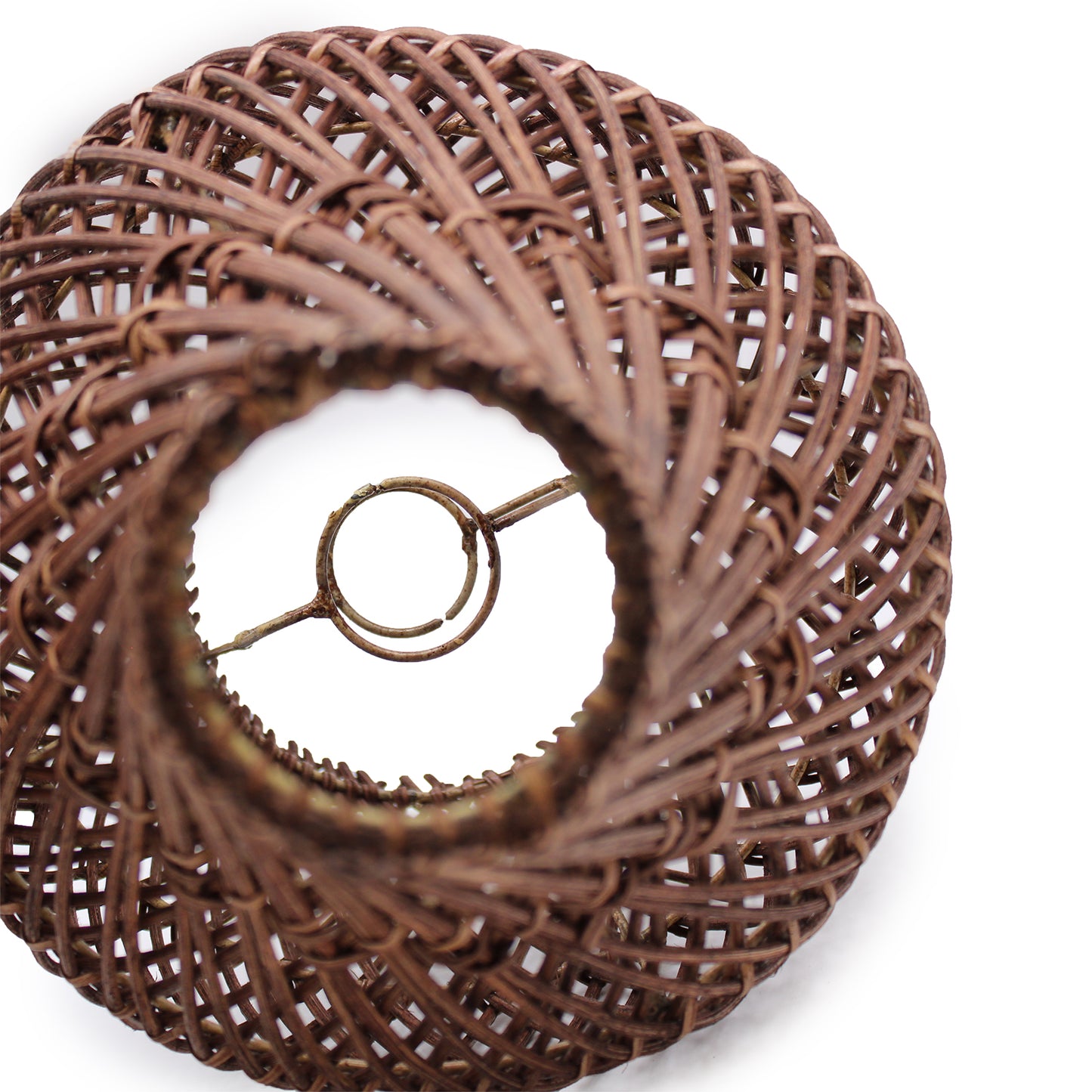 Rattan-Tischlampen - Dunkelbraun