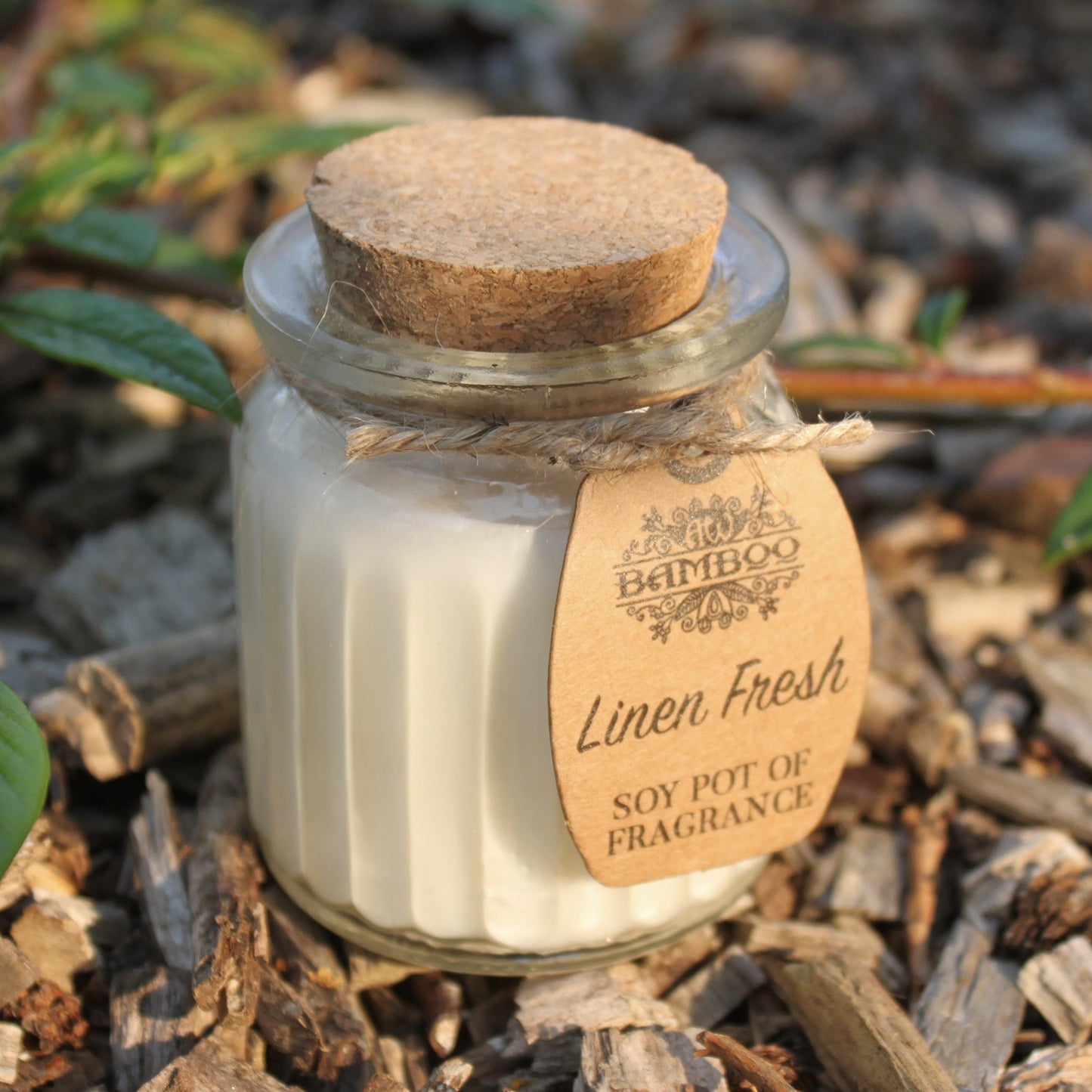 Linen Fresh Soja-Duftkerzen im Topf, 2 Stück