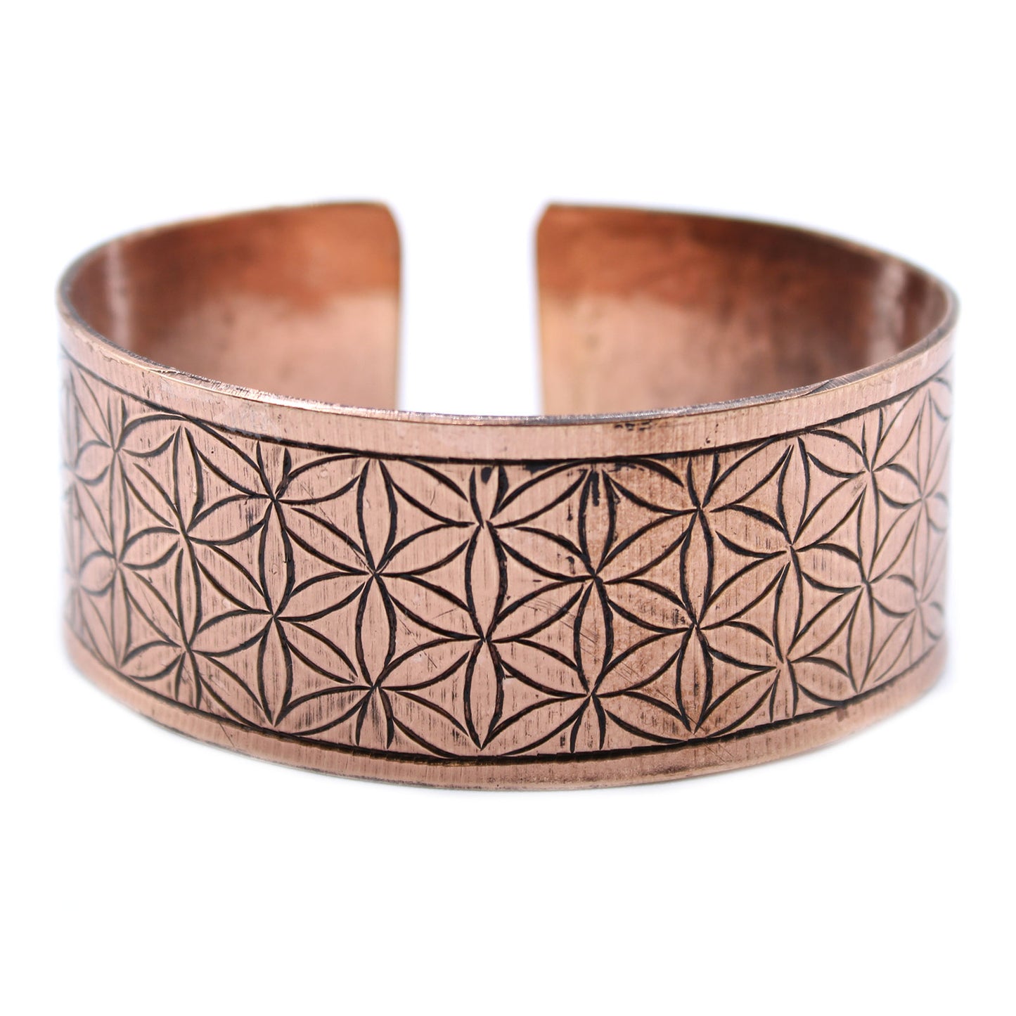 Kupfernes tibetisches Armband - Blume des Lebens