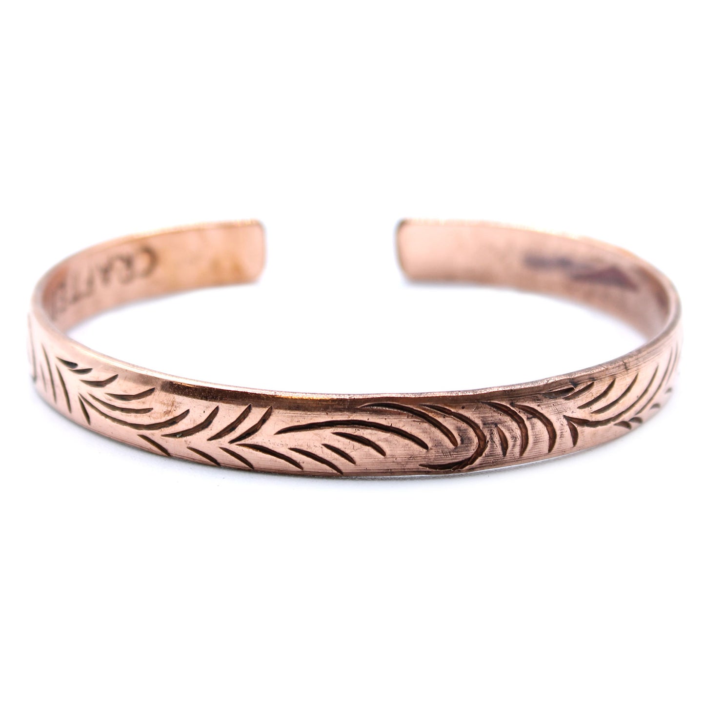 Kupfernes tibetisches Armband - Schmale Tribal-Wirbel