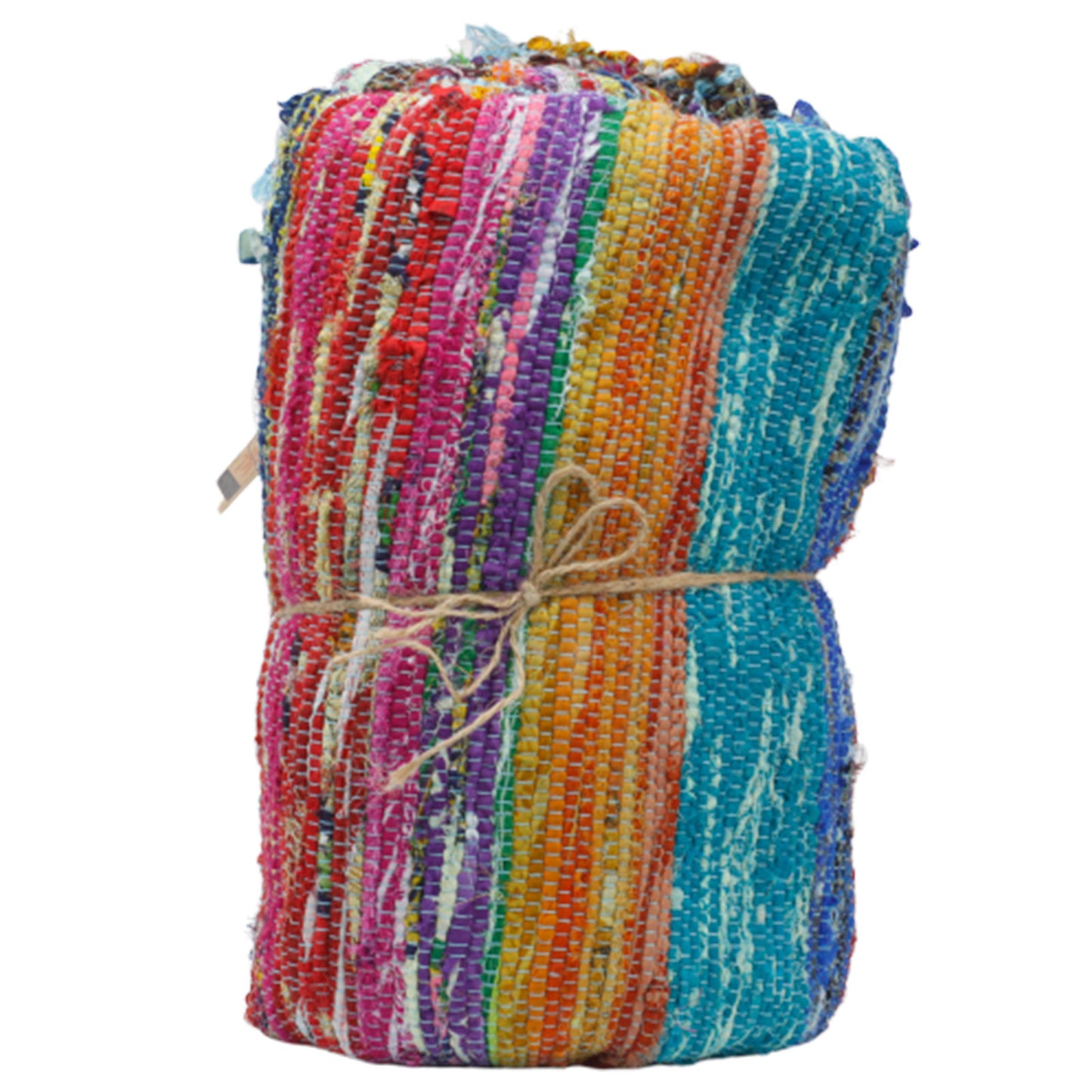 154 x 90cm Luxury Rag Rug - Yellow