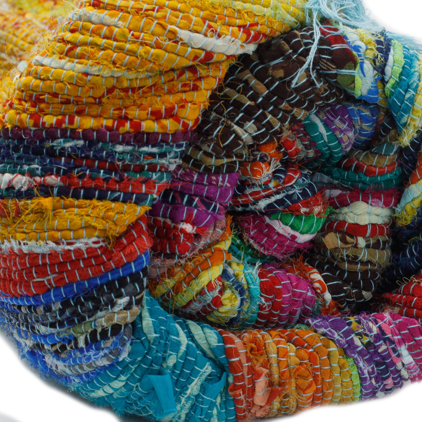 154 x 90cm Luxury Rag Rug - Yellow