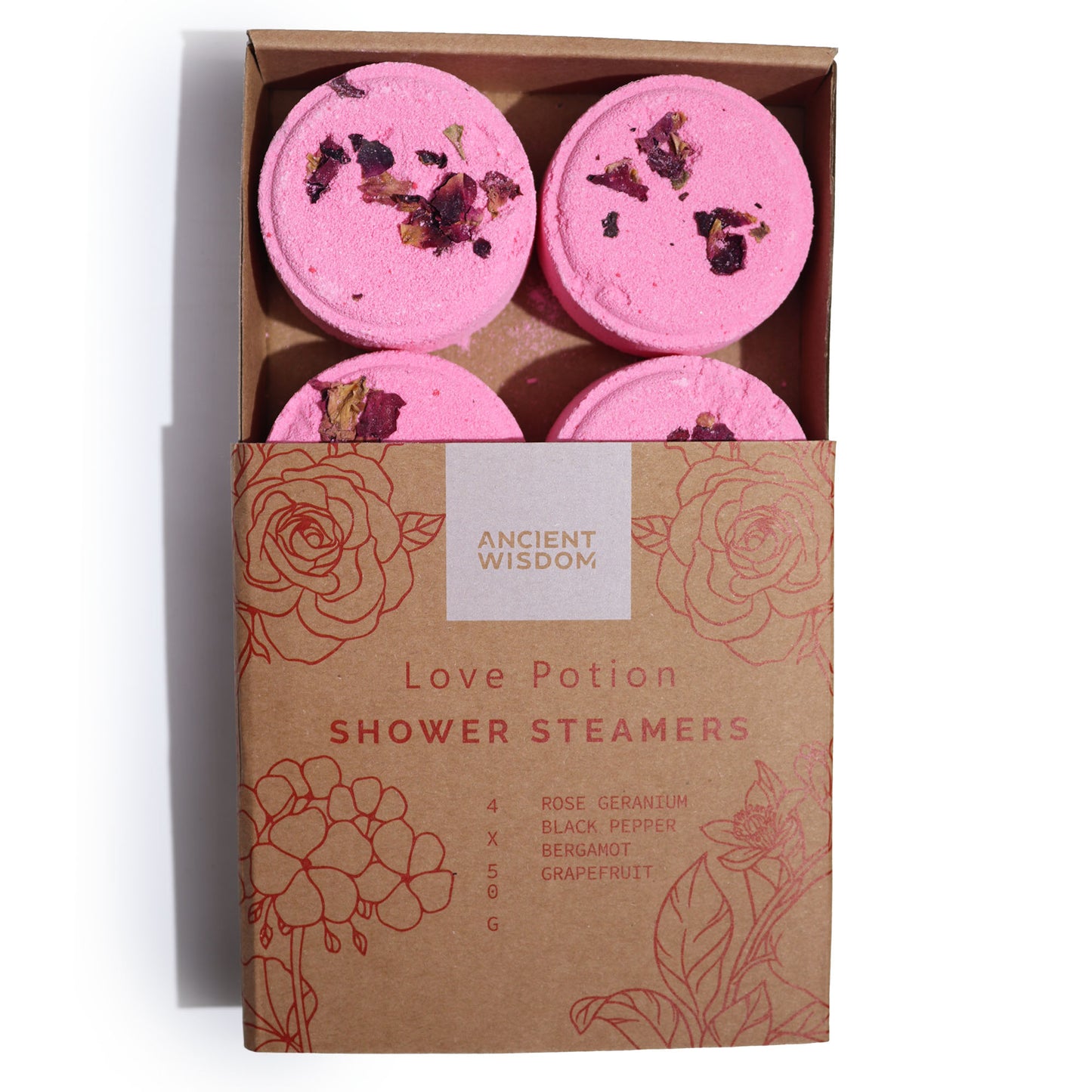 Zen Shower Steamers - Therapie-Wellness-Geschenkset - Liebestrank