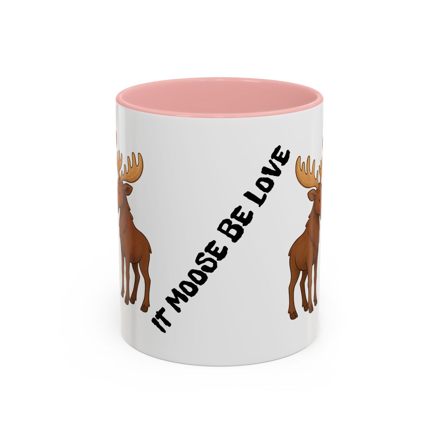 It Moose Be Love Coffee Mug — Cute Romantic Moose Couples Accent Mug (11/15oz)