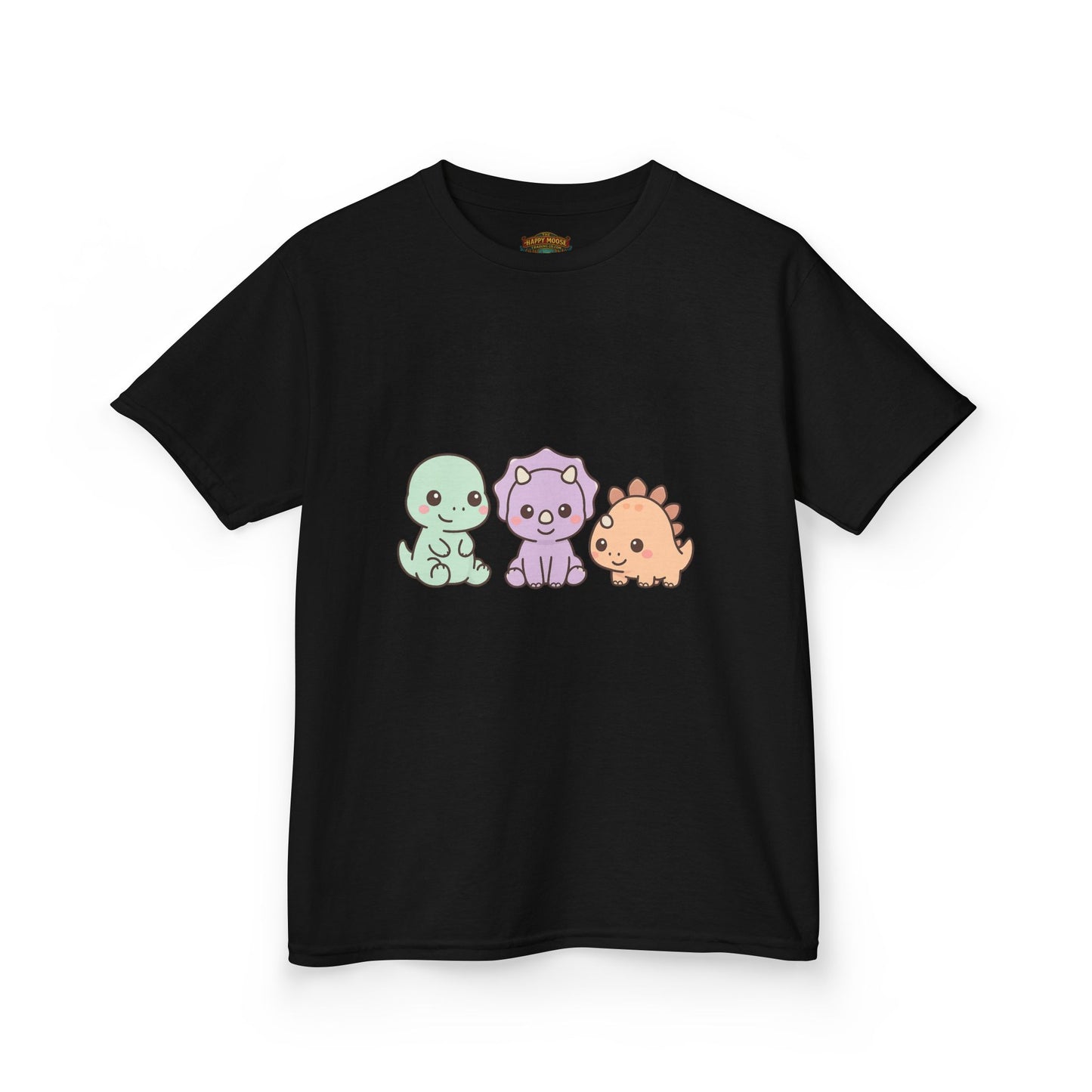 Kids Dino Trio T‑Shirt — Cute Pastel Dinosaur Graphic Tee for Toddlers & Children