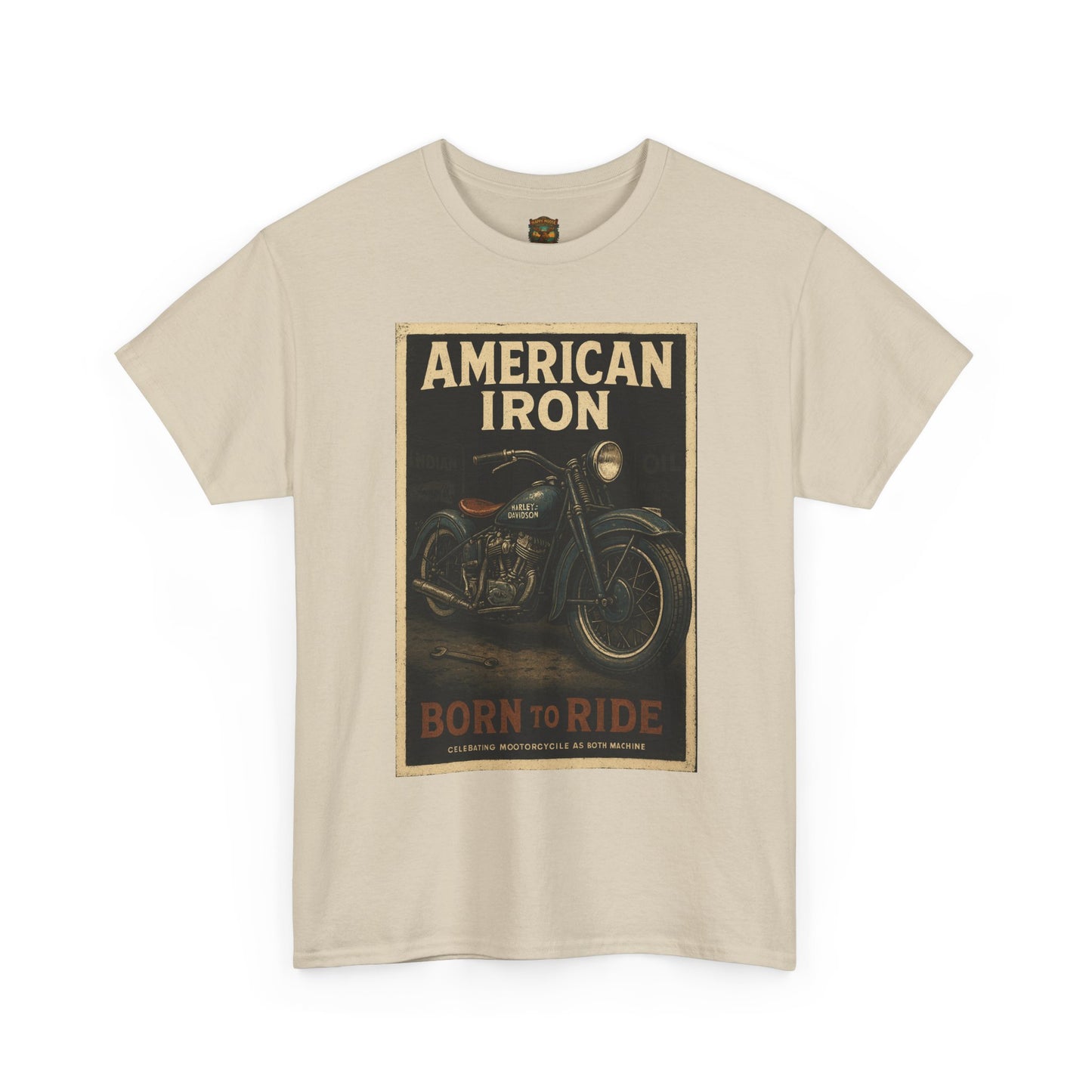 American Iron Motorcycle Poster Tee | Born to Ride