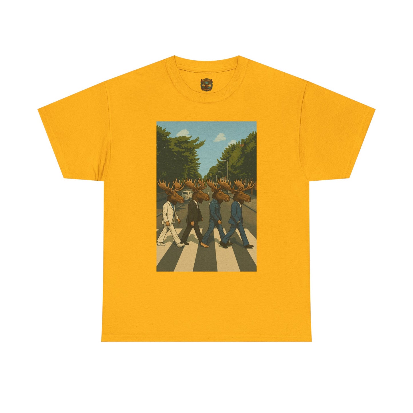Moose Abbey Road Tee — Retro Parody Band Graphic T-Shirt