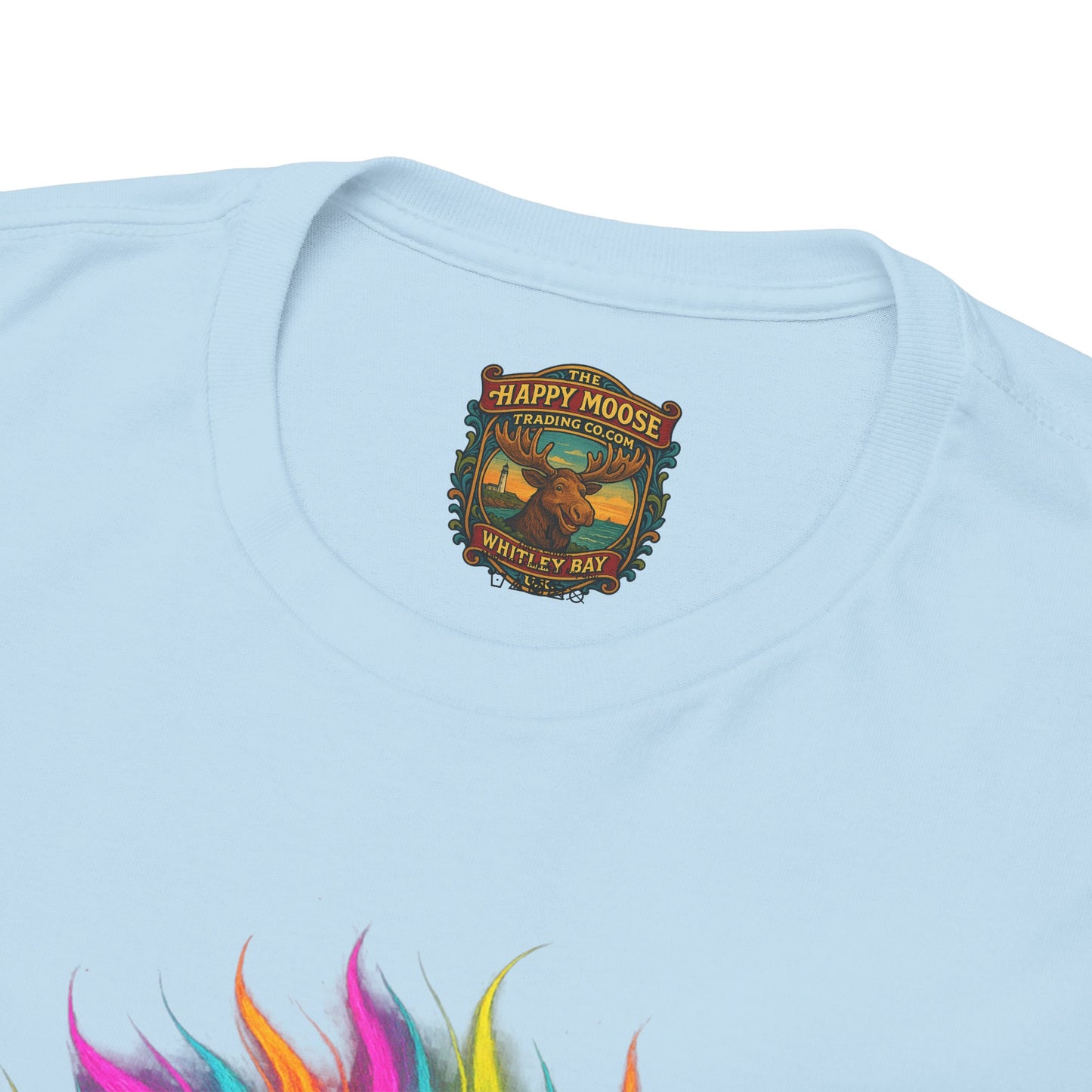 Colorful Highland Cow T-Shirt — Vibrant Rainbow Yak Graphic Tee