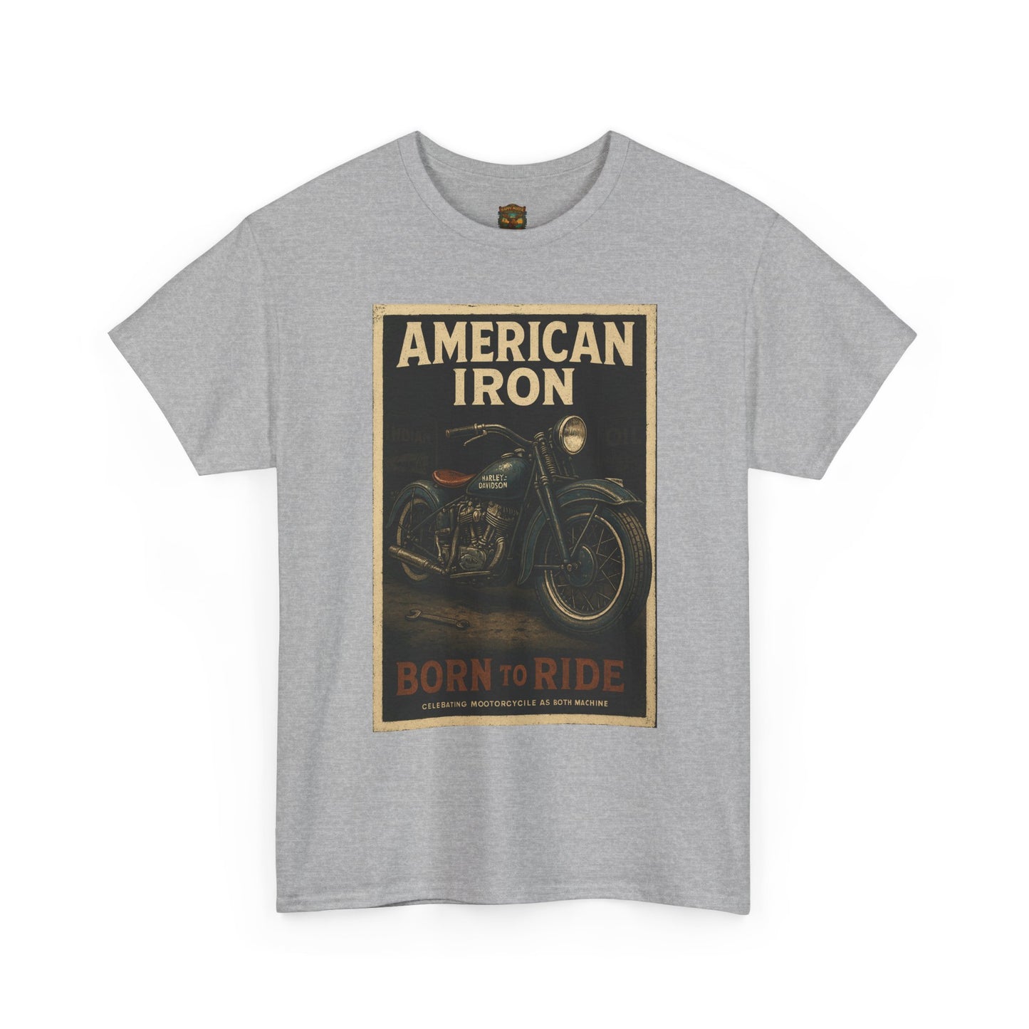 American Iron Motorcycle Poster Tee | Born to Ride