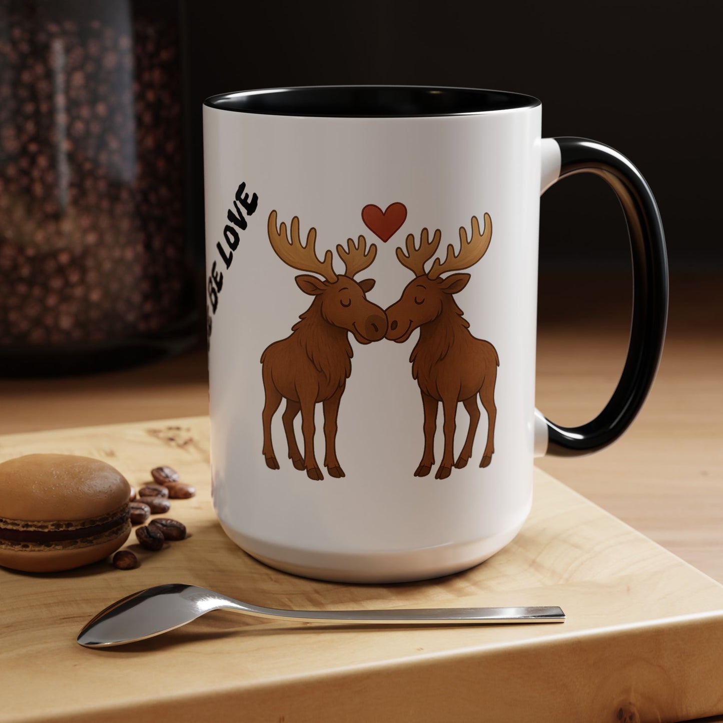It Moose Be Love Coffee Mug — Cute Romantic Moose Couples Accent Mug (11/15oz)