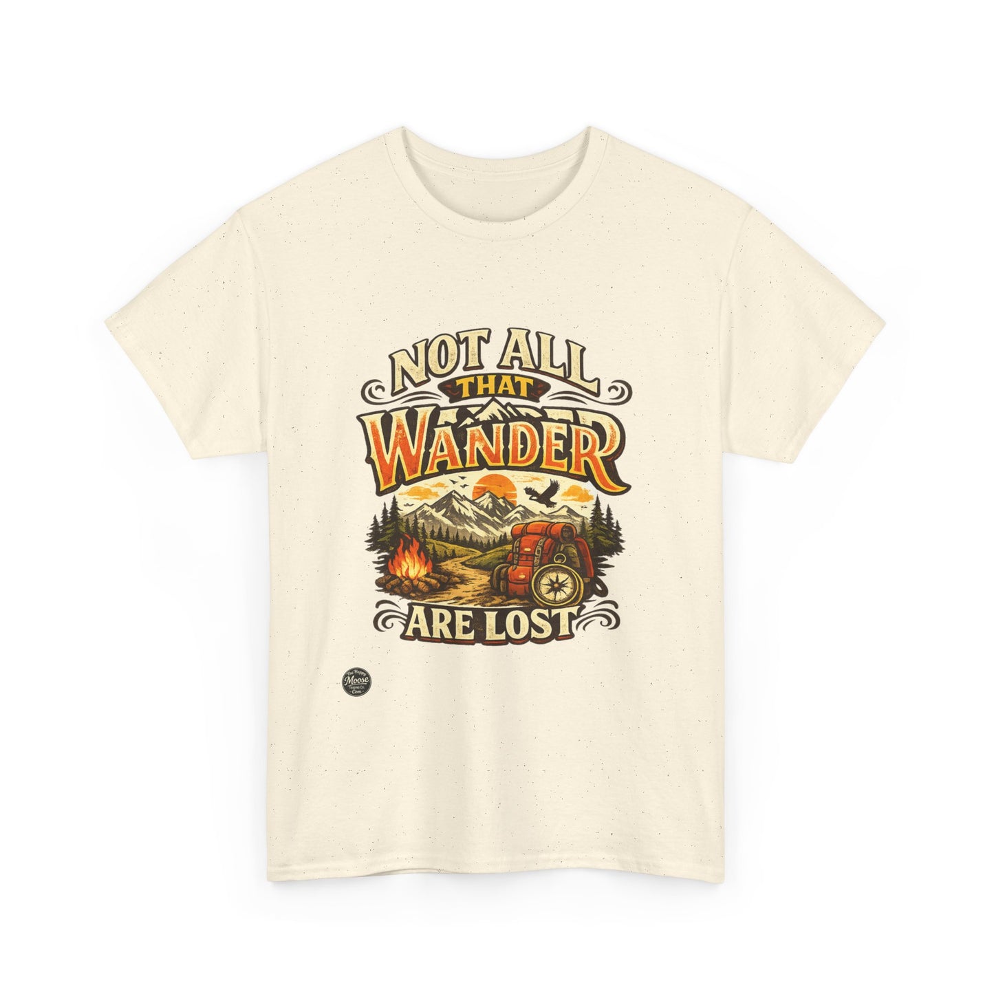 Wander Camper T‑Shirt — "Not All That Wander Are Lost" Adventure Tee