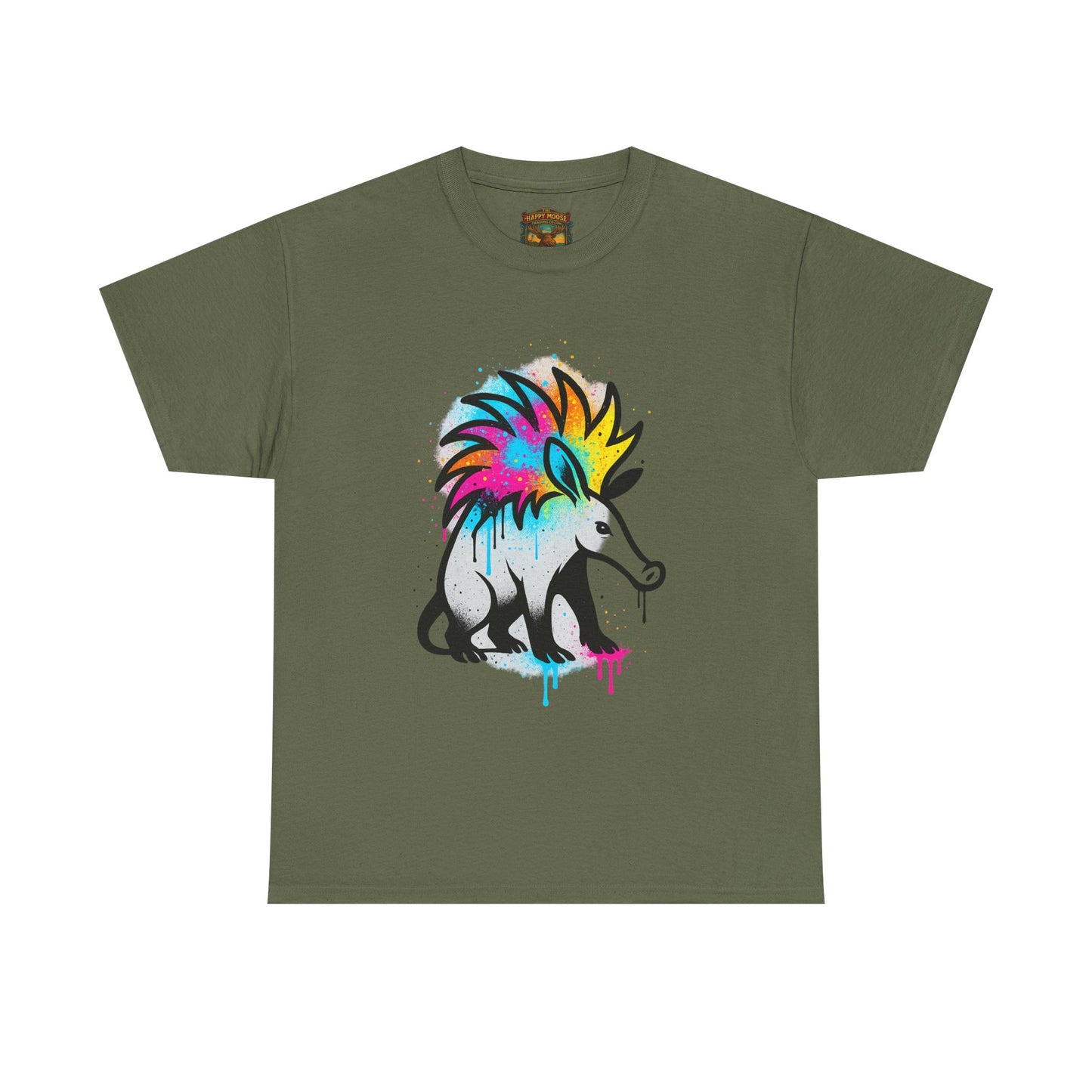 Porcupine Graffiti T-Shirt — Colorful Street Art Animal Tee
