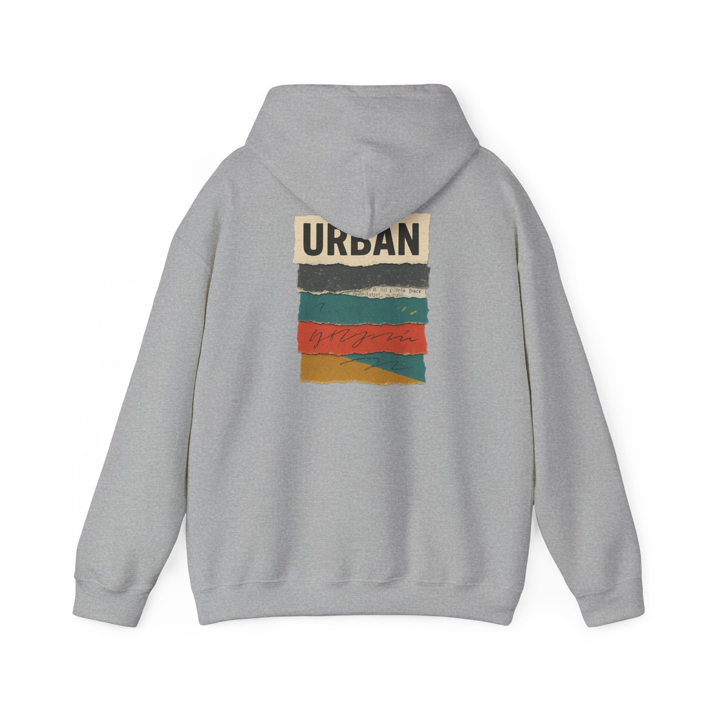 Hoodie — Retro 'Urban' Striped Vintage Paint-Texture Pullover