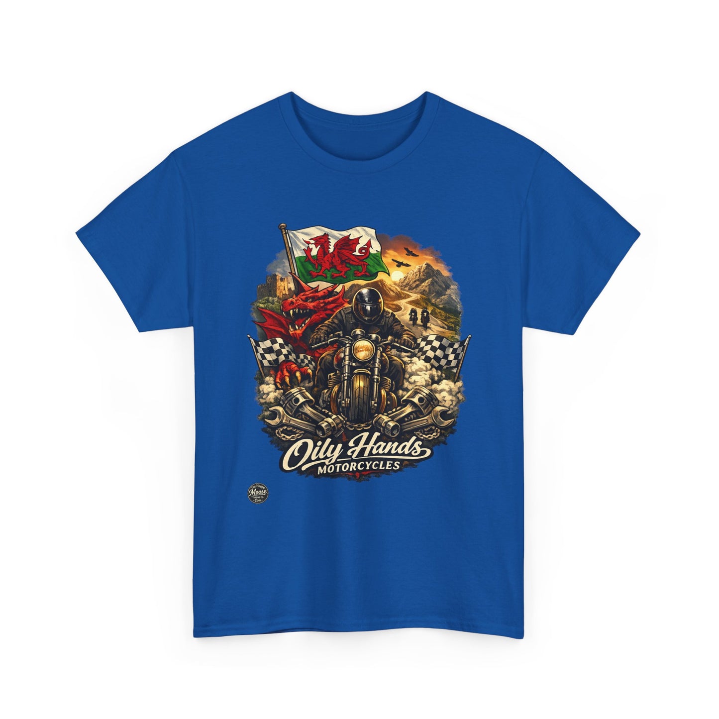 Vintage ‘Oily Hands’ Welsh Motorcycle Cruiser Tee