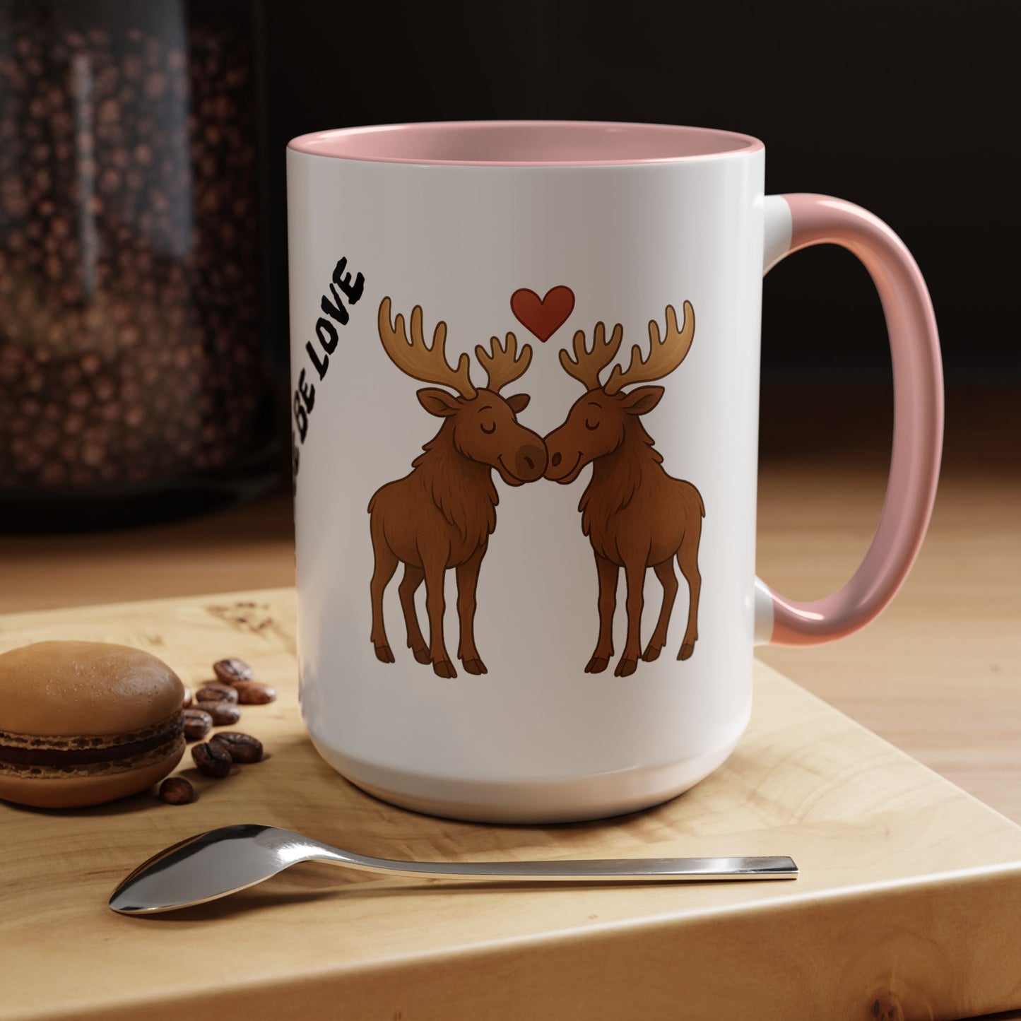 It Moose Be Love Coffee Mug — Cute Romantic Moose Couples Accent Mug (11/15oz)
