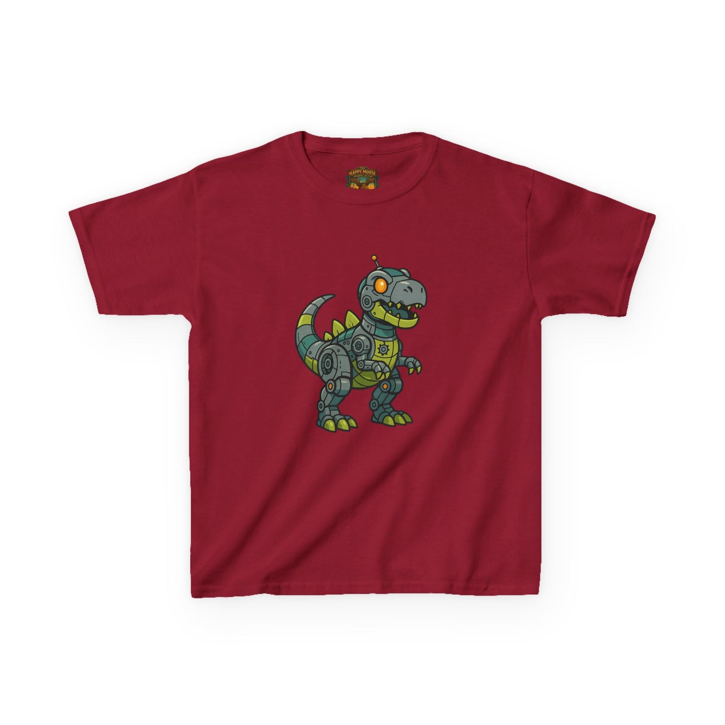 Kids Robot Dinosaur T‑Shirt — Cute Mech T‑Rex Graphic Tee for Boys & Girls