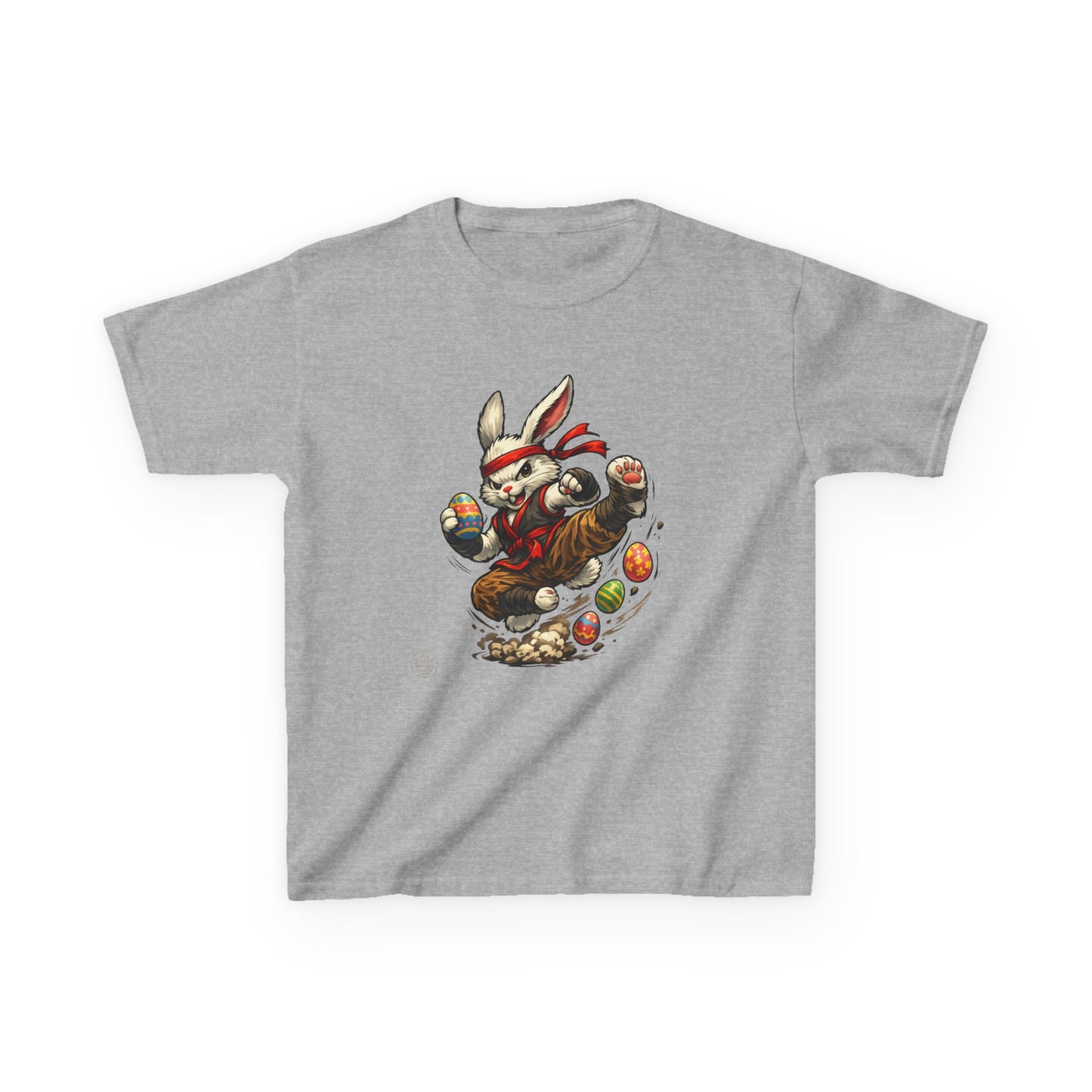 Kids Tee — Playful Easter Bunny with Colorful Eggs