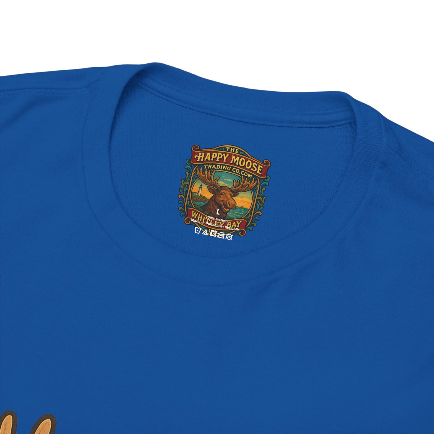 Moose on Vacation T-Shirt — Tropical Retro Moose with Sunglasses & Drink