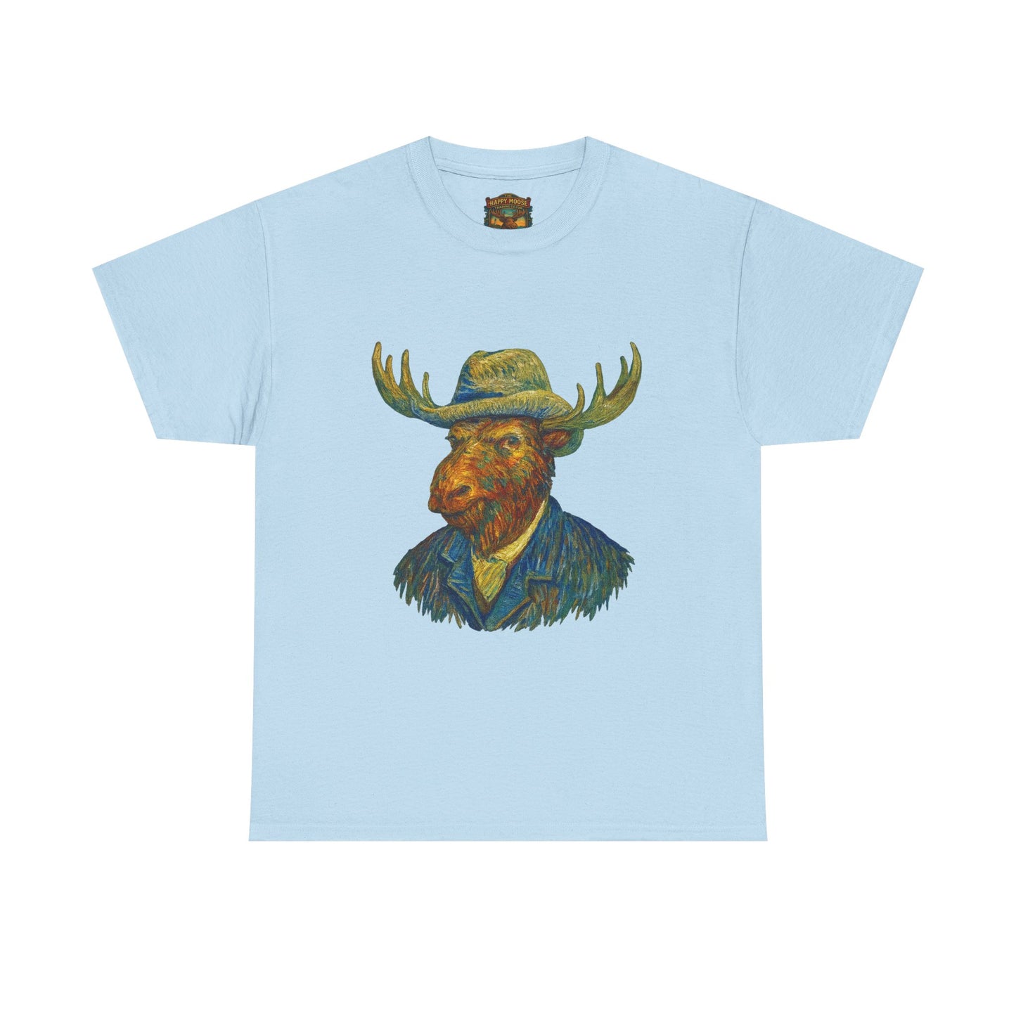 Moose Gogh Self-portrait with Straw Hat |  Art Tee