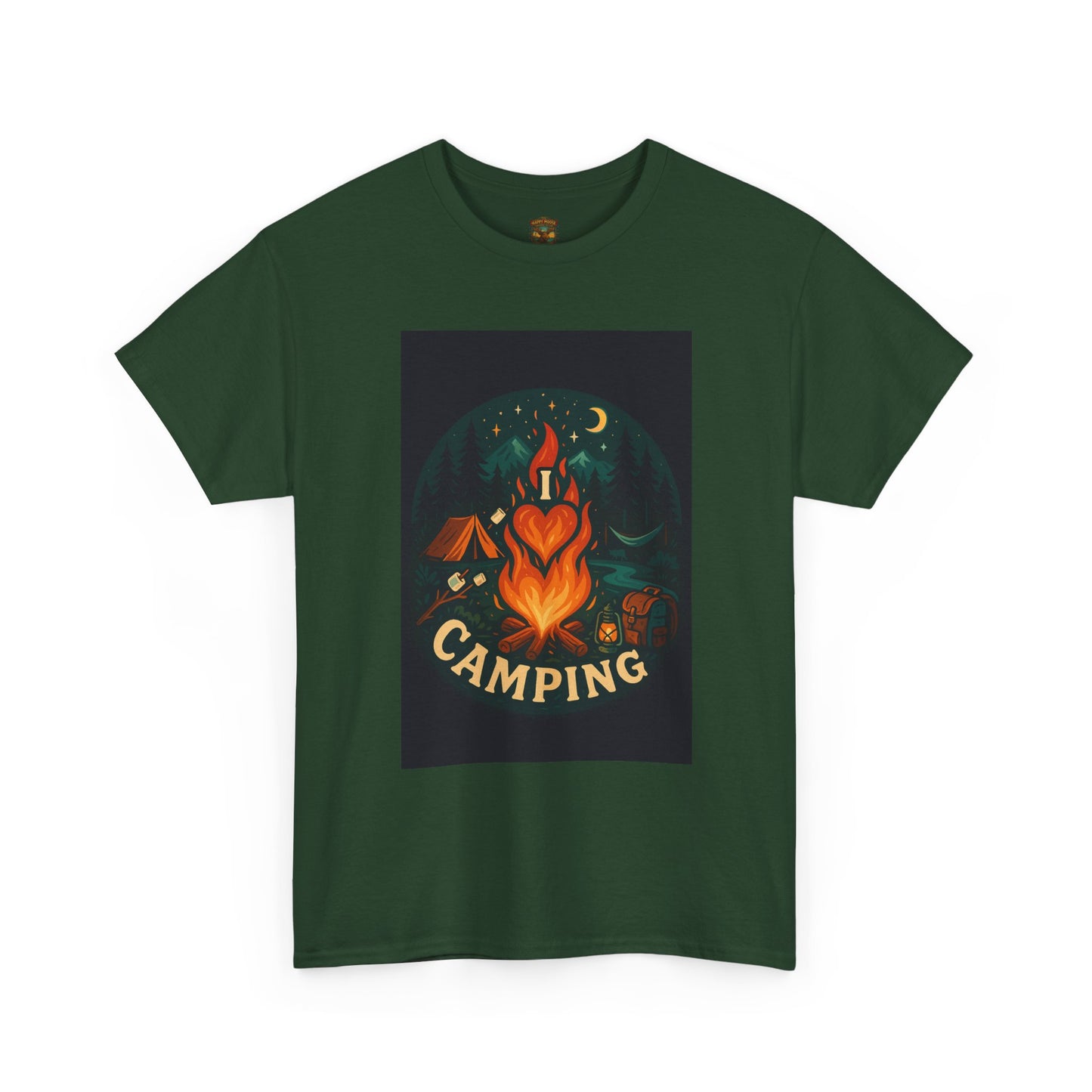 Camping Heart Campfire T-Shirt | Outdoor Adventure Graphic Tee