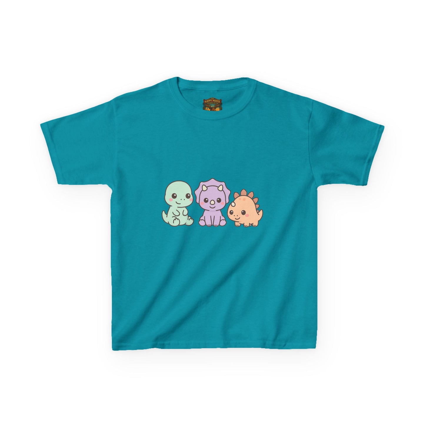 Kids Dino Trio T‑Shirt — Cute Pastel Dinosaur Graphic Tee for Toddlers & Children