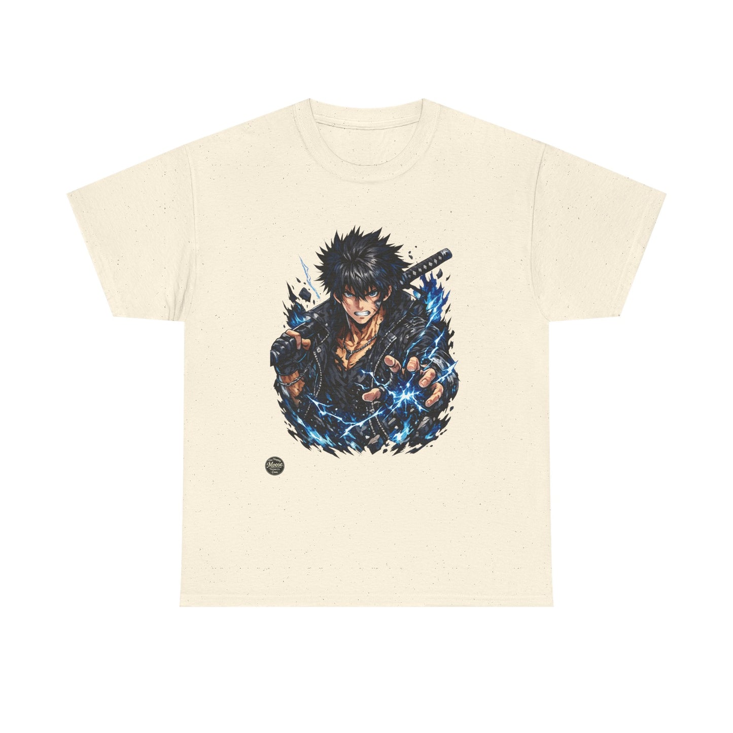 Samurai Warrior Anime Tee — Fierce Swordfighter Graphic T-Shirt #E005