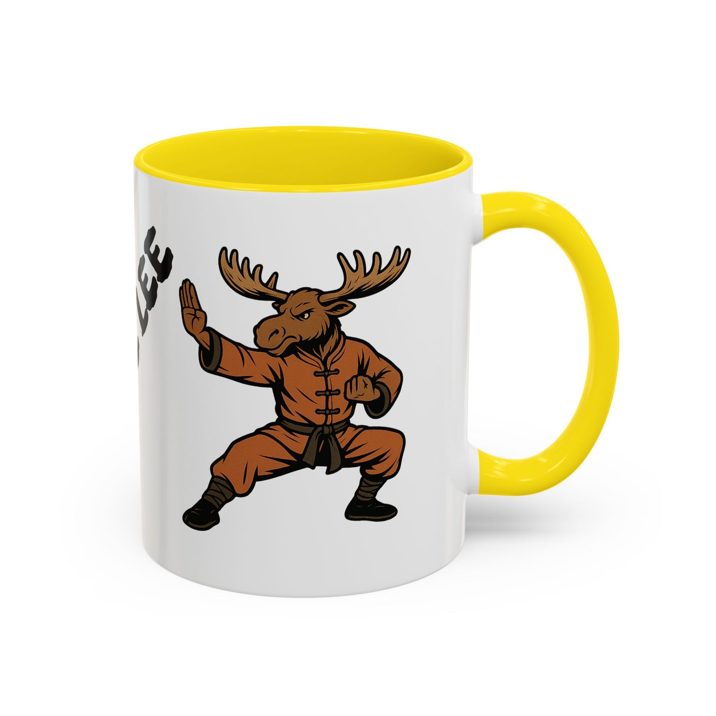 Moose Lee Martial Arts Accent Coffee Mug — Funny Moose Kung Fu 11/15oz