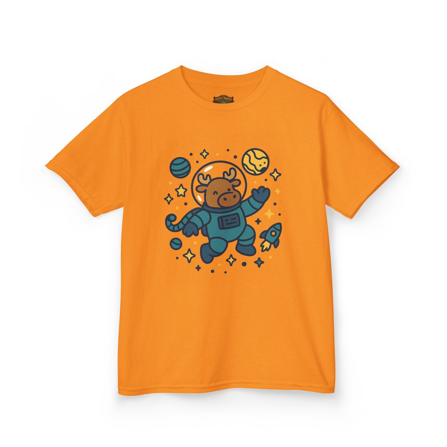 Kids Tee — Cute Astronaut Moose Space Shirt for Children
