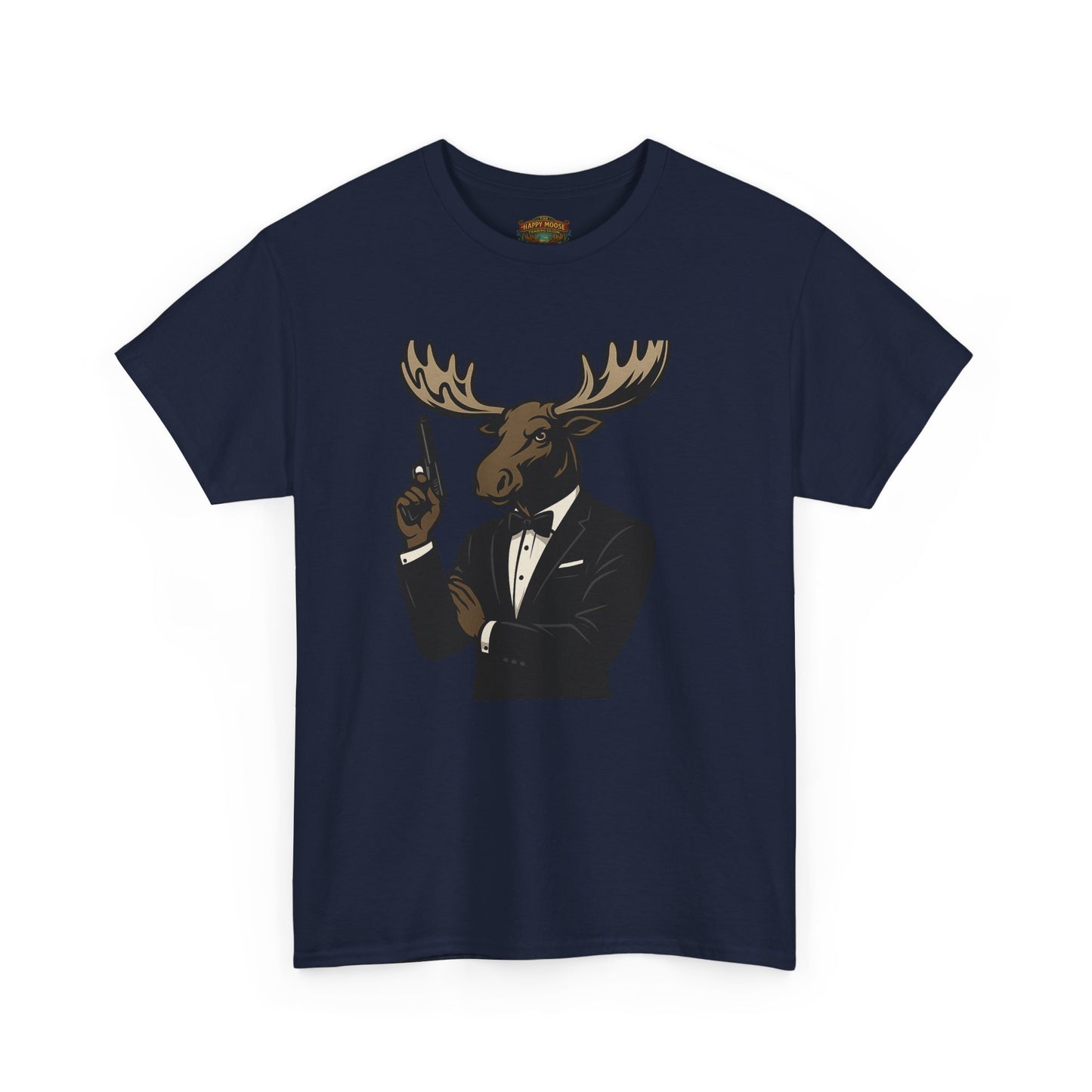 Moose in Tuxedo Graphic Tee — Gentlemen Moose Novelty T‑Shirt