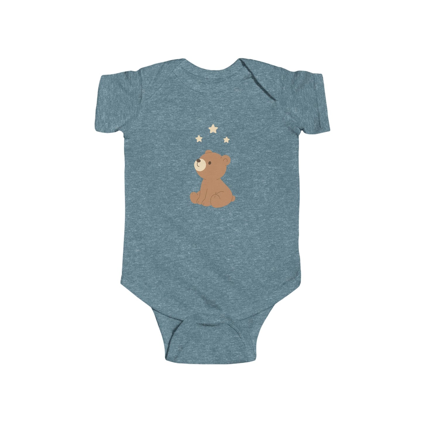 Cute Teddy Bear Infant Bodysuit — Baby Onesie with Stars