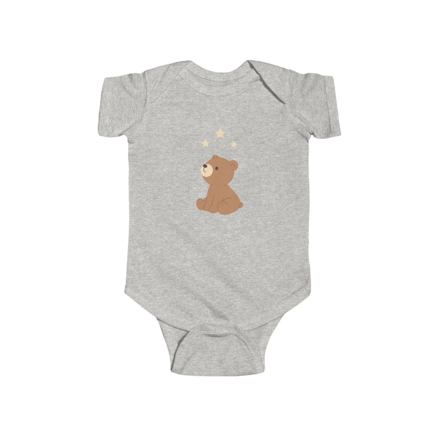 Cute Teddy Bear Infant Bodysuit — Baby Onesie with Stars