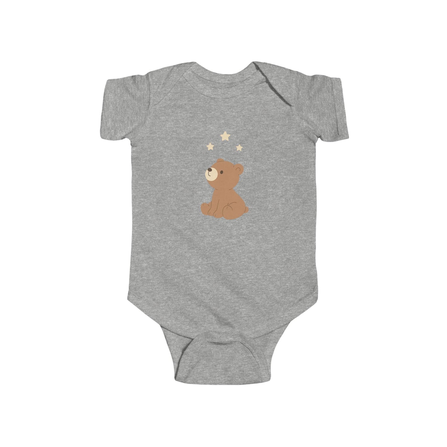 Baby Vest Infant Bodysuit - Cute Teddy Bear Onesie With Stars
