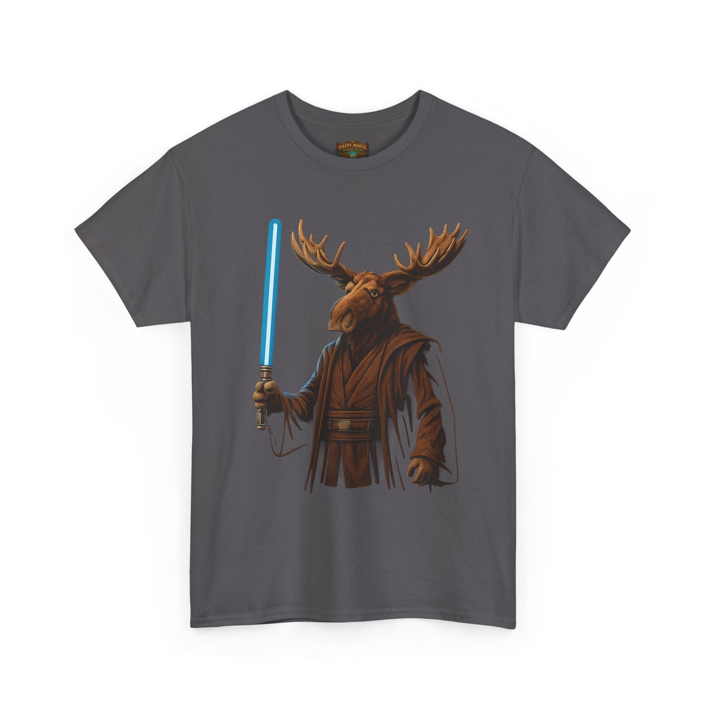 Moose Wars T‑Shirt — Funny Star Wars Inspired Moose with Lightsaber