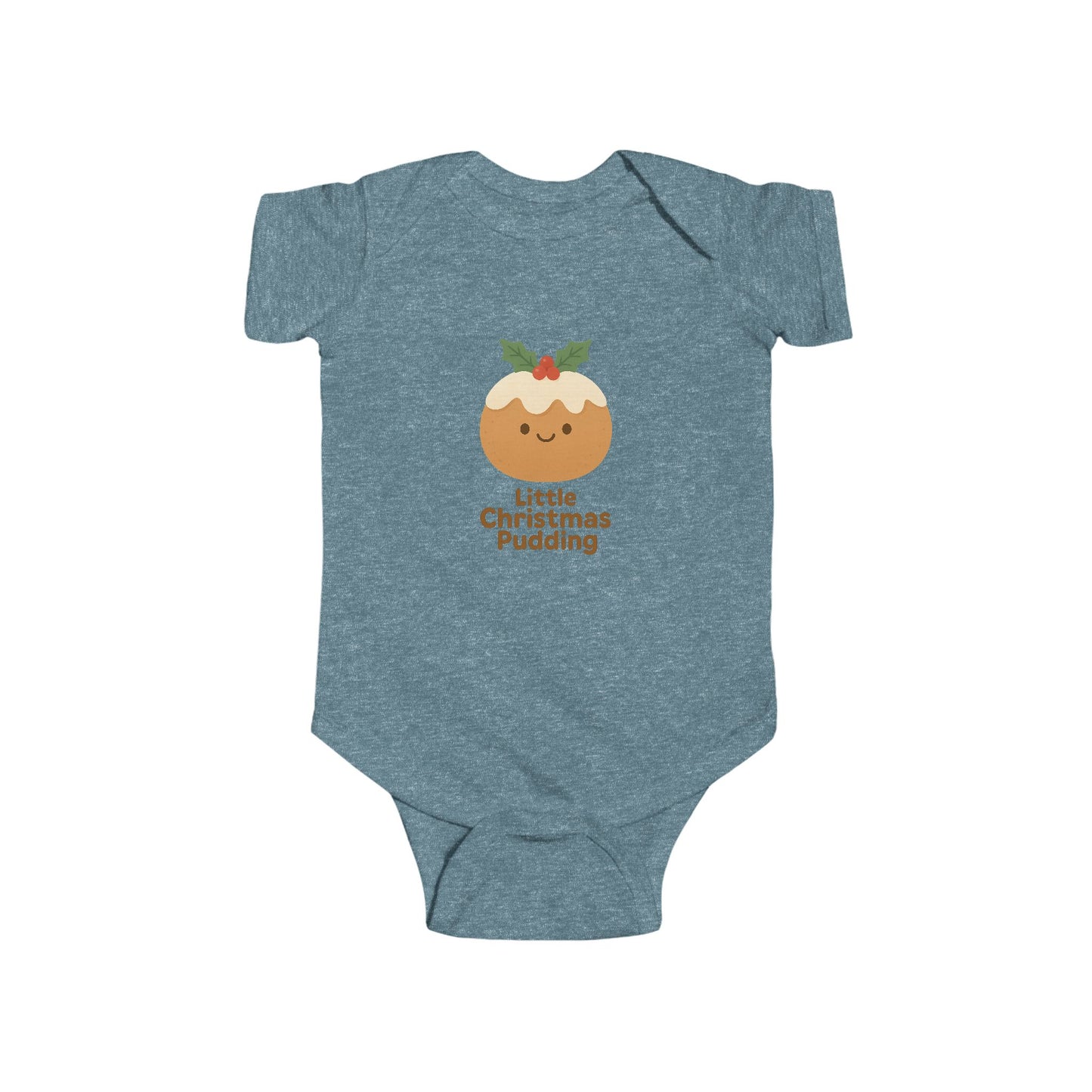Baby Bodysuit — Cute 'Little Christmas Pudding' Holiday Onesie
