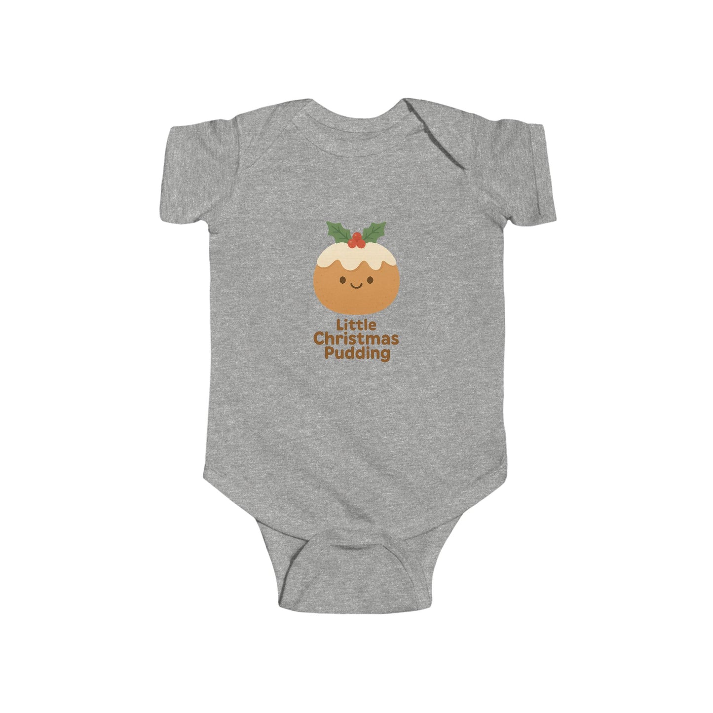 Baby Bodysuit — Cute 'Little Christmas Pudding' Holiday Onesie