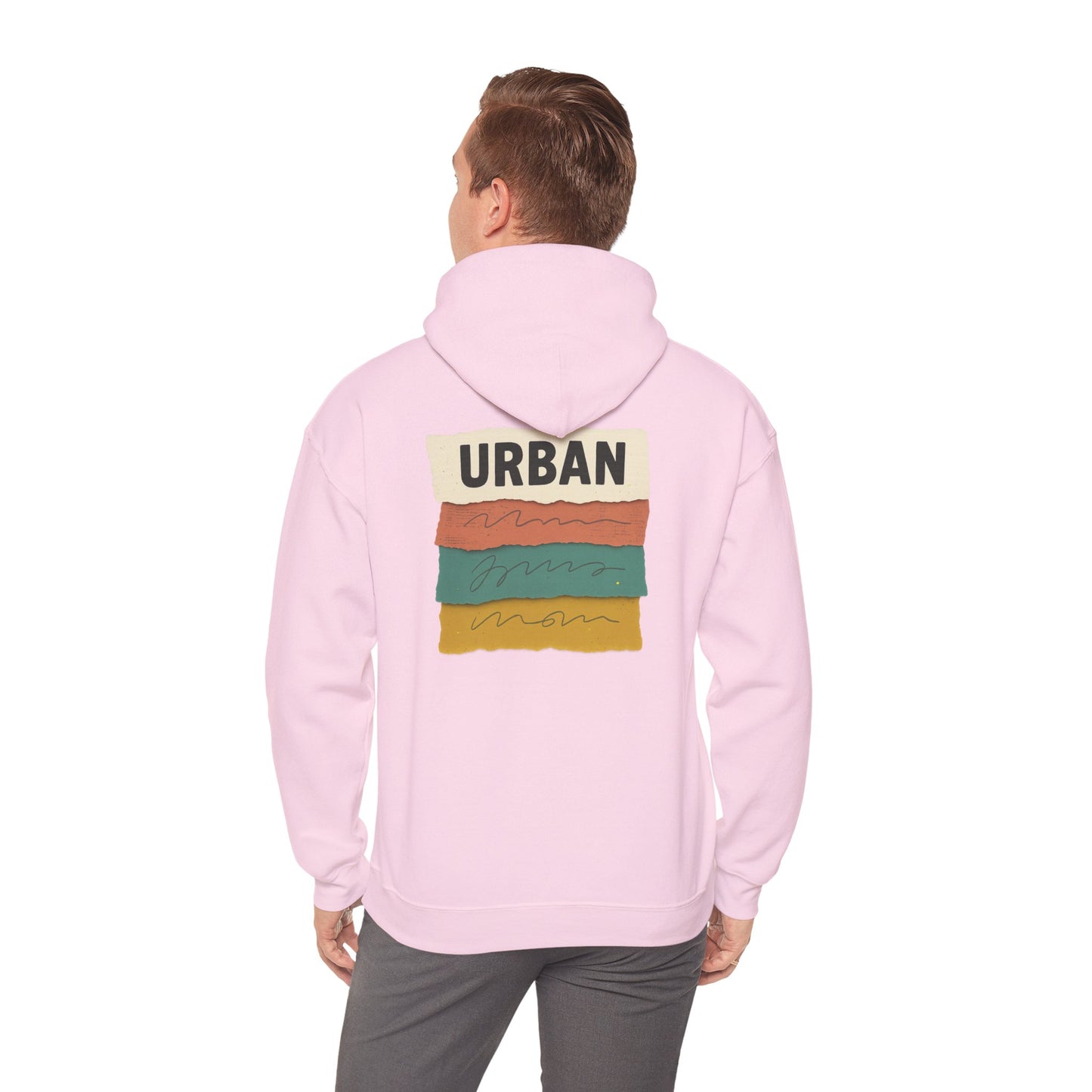 Urban Stripes Hoodie — Retro Color Block Graphic Pullover