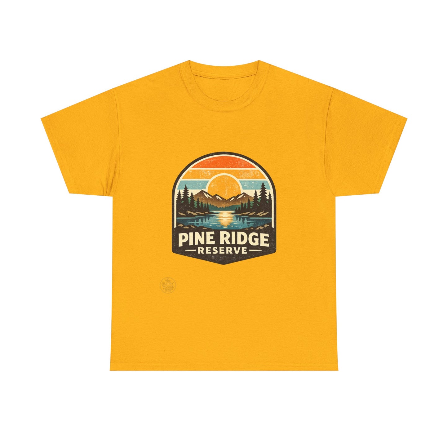 Pine Ridge Reserve TShirt — Vintage Sunset Mountain Camping T-Shirt
