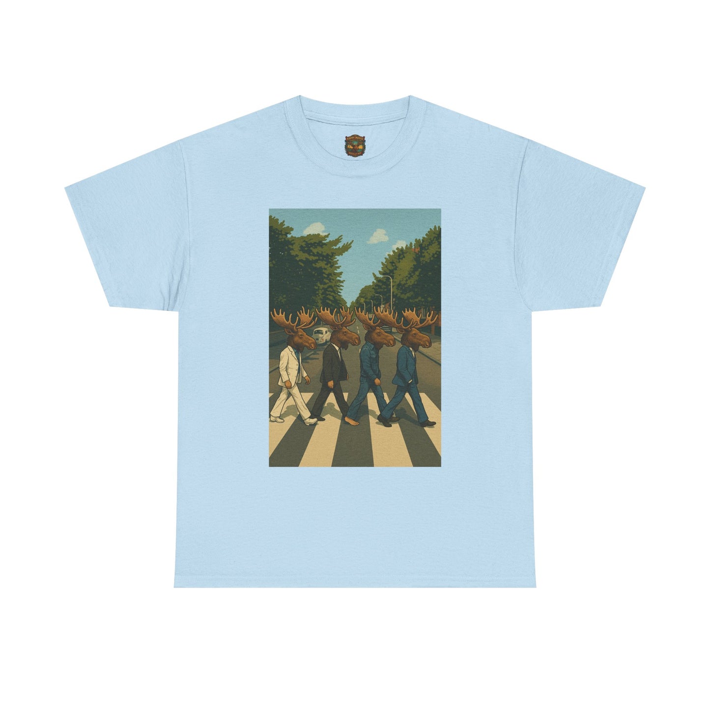 Moose Abbey Road Tee — Retro Parody Band Graphic T-Shirt