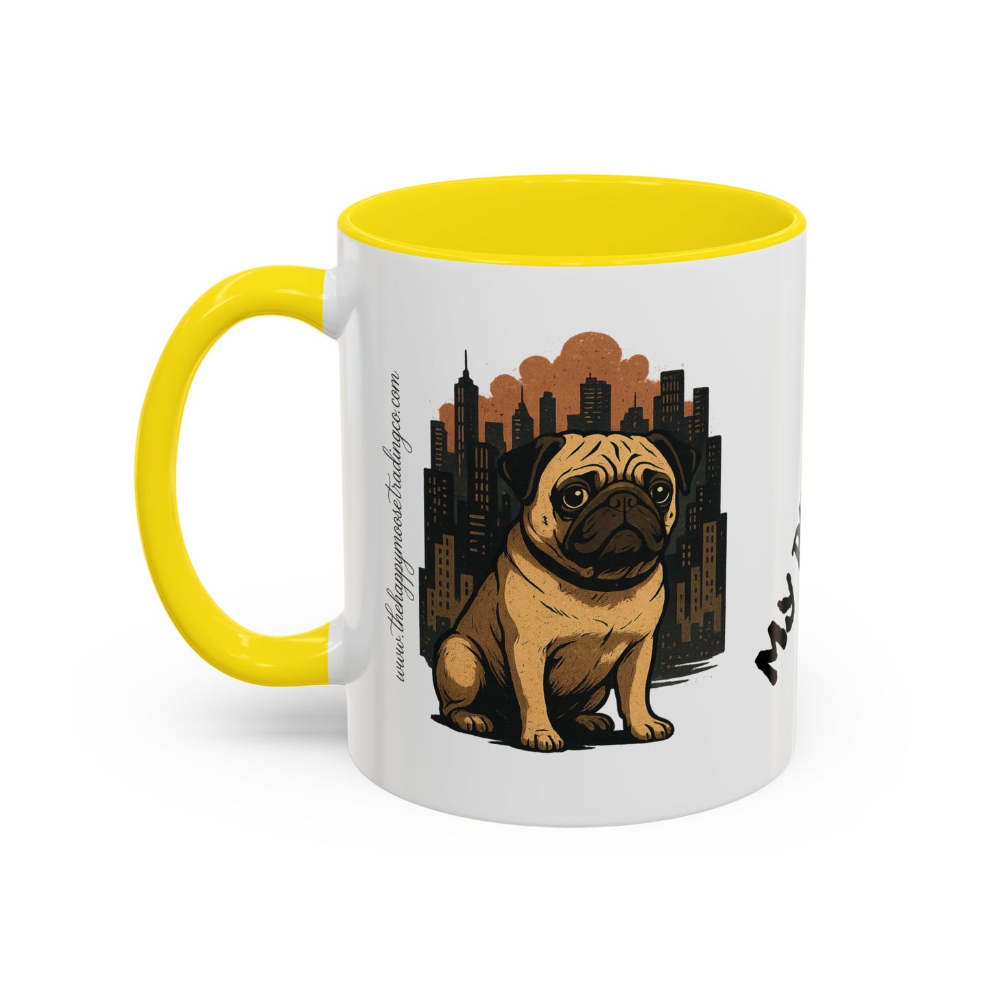 My Pug Mug Coffee Mug — Rustic Mountain Sunset Design