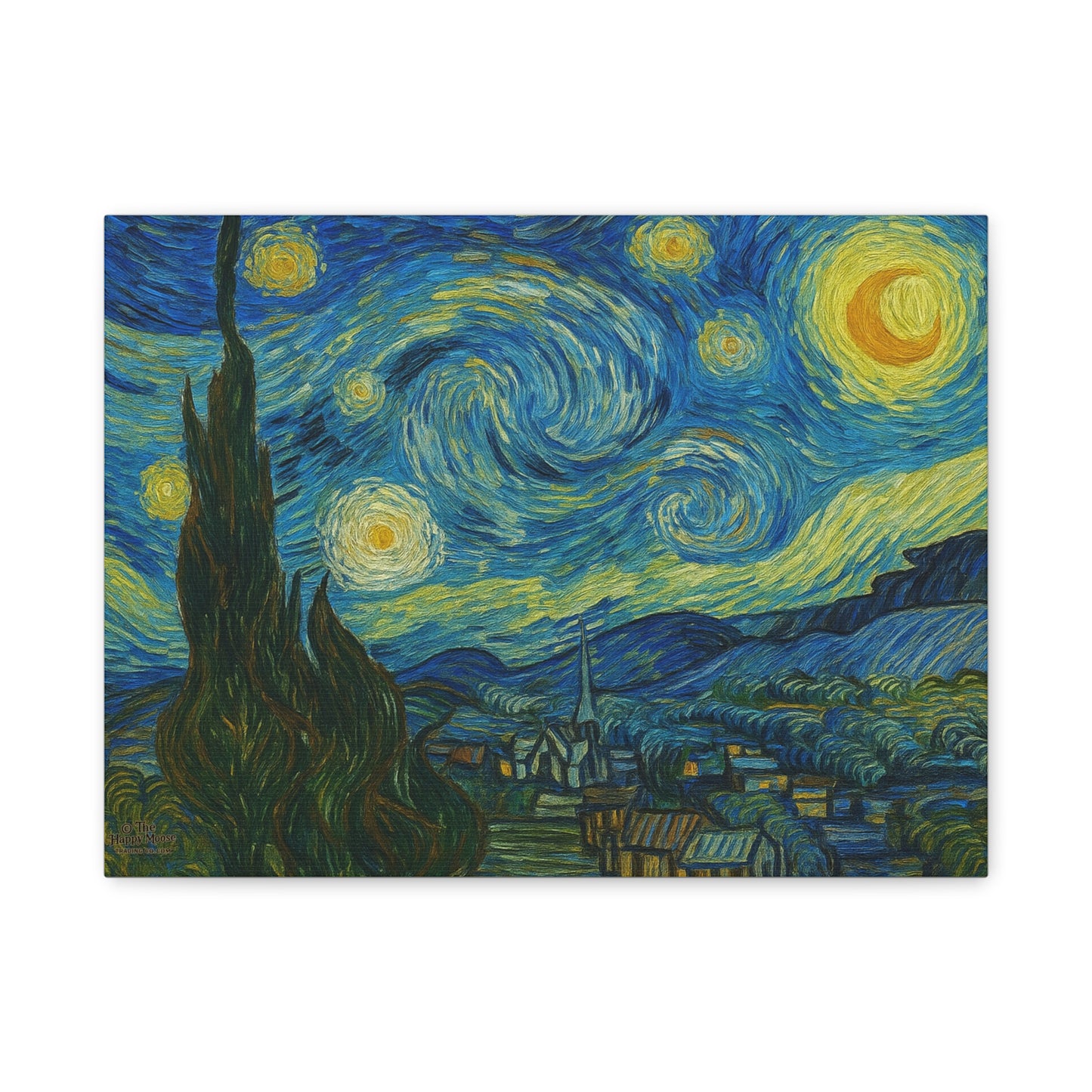 Starry Night Matte Canvas Print — Stretched 1.25" Wall Art