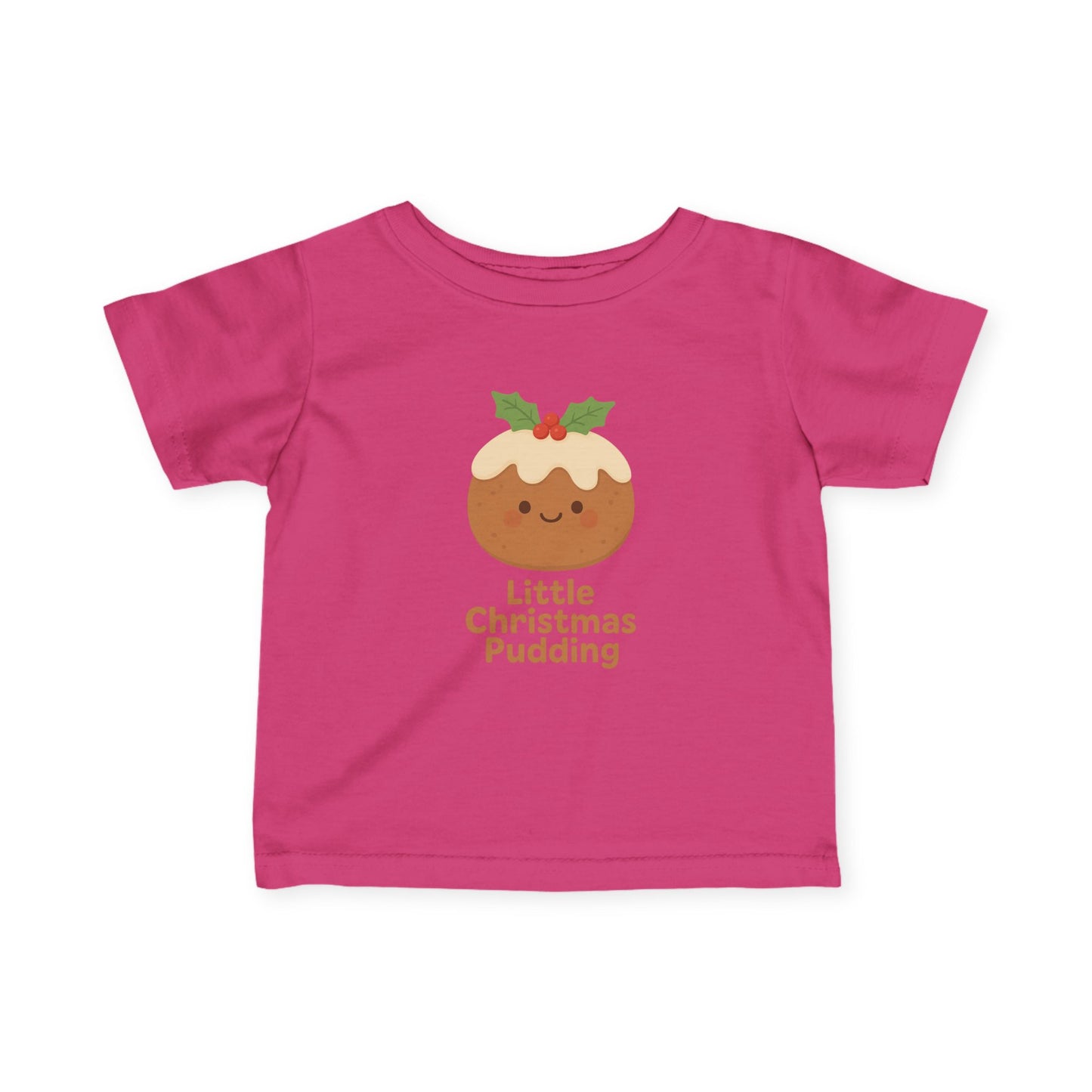 Infant Tee - "Little Christmas Pudding" Cute Holiday Baby Shirt