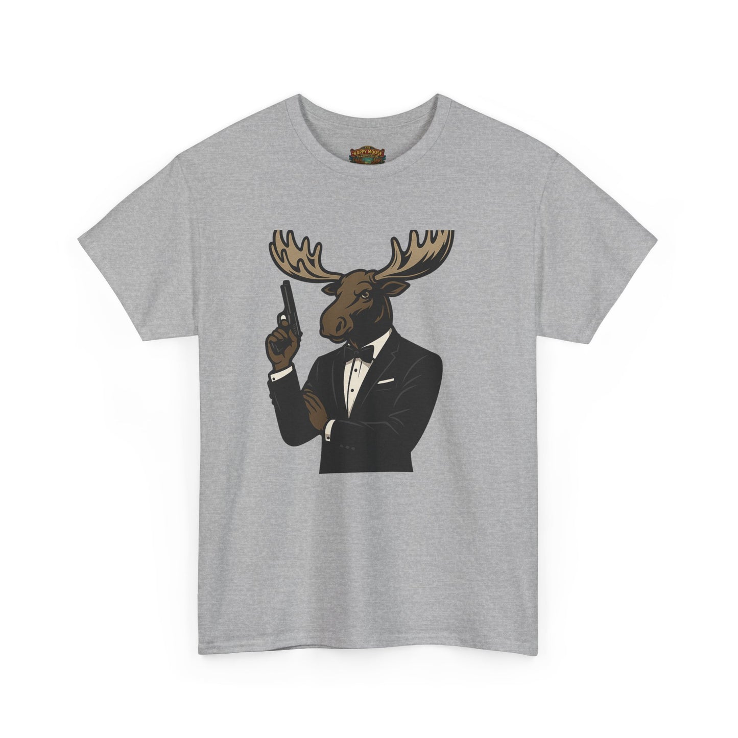 Moose in Tuxedo Graphic Tee — Gentlemen Moose Novelty T‑Shirt