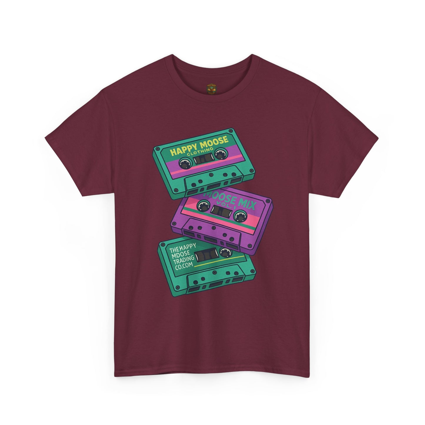Cassette Stack Tee — Retro 80s Mixtape Graphic T-Shirt