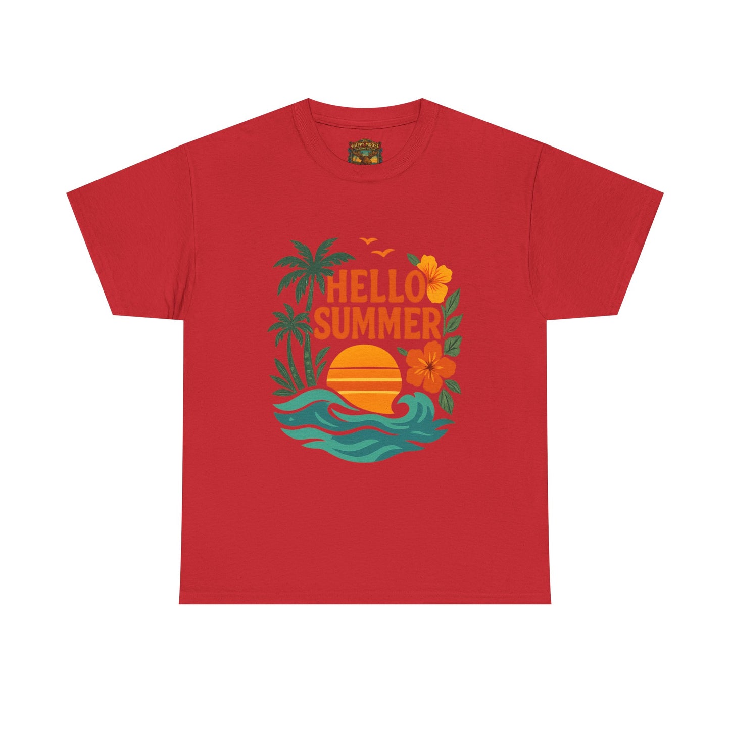 Hello Summer T-Shirt | Sunshine Text Graphic, Summer Vibes Tee