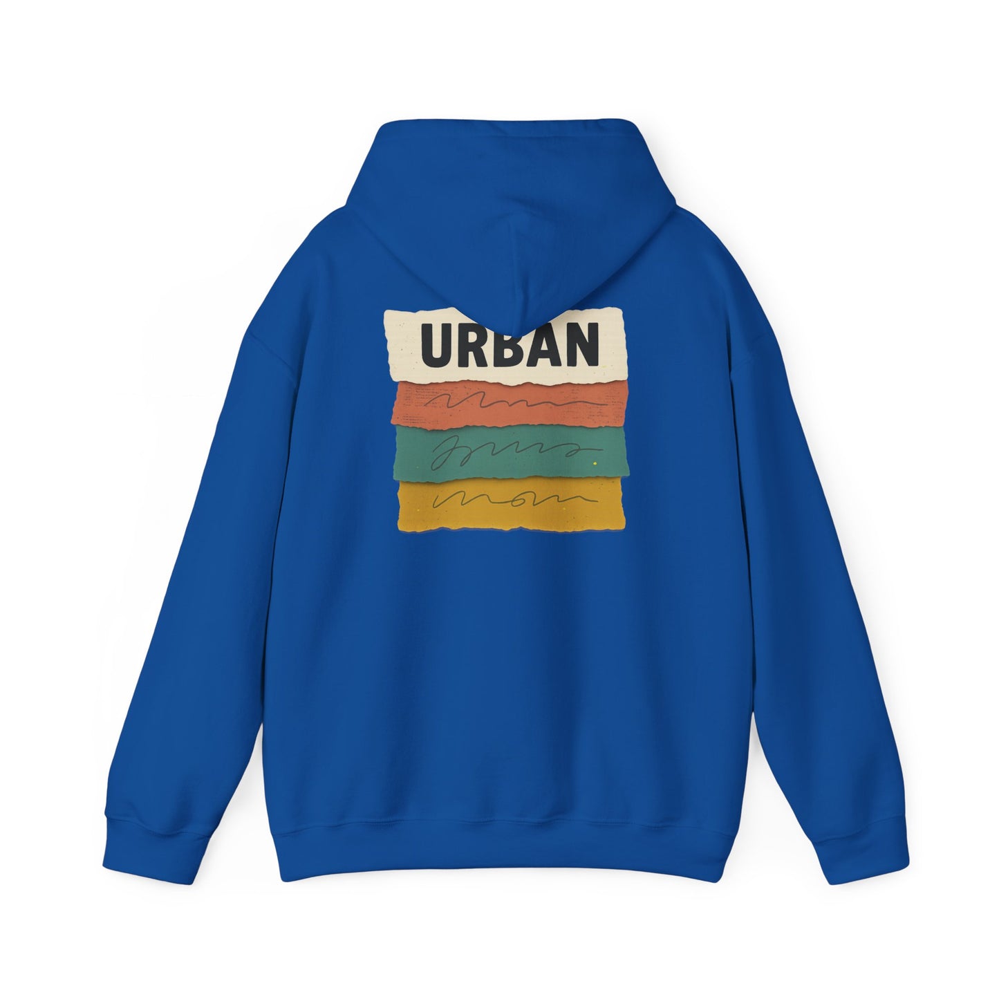 Urban Stripes Hoodie — Retro Color Block Graphic Pullover
