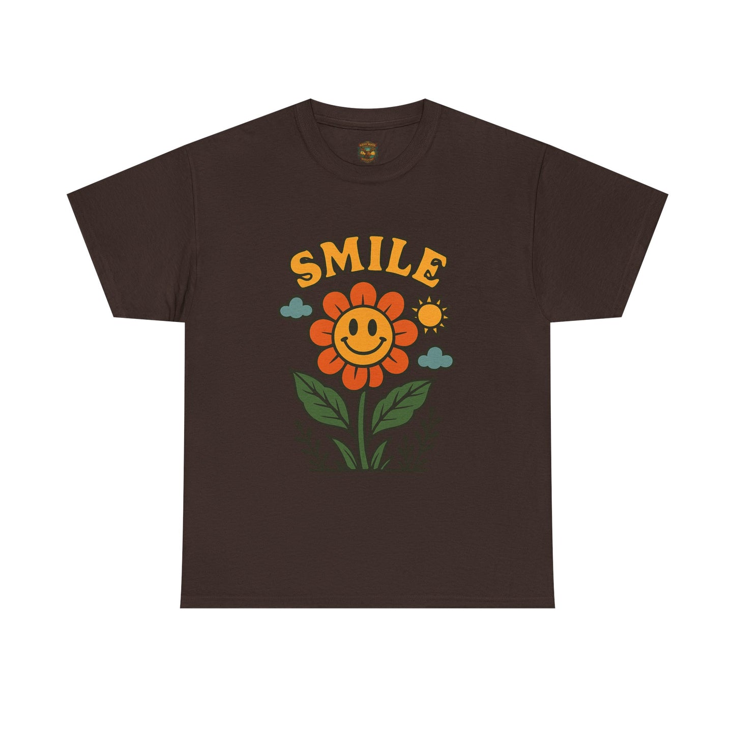 Smile With The Flowers T-Shirt | Floral Typography Tee