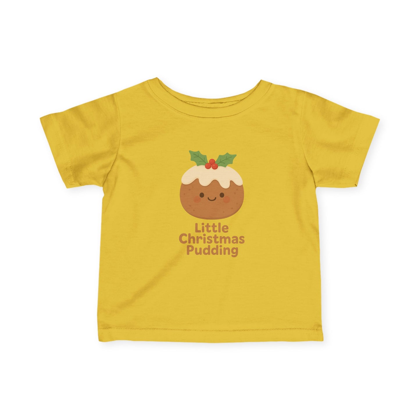 Infant Tee - "Little Christmas Pudding" Cute Holiday Baby Shirt
