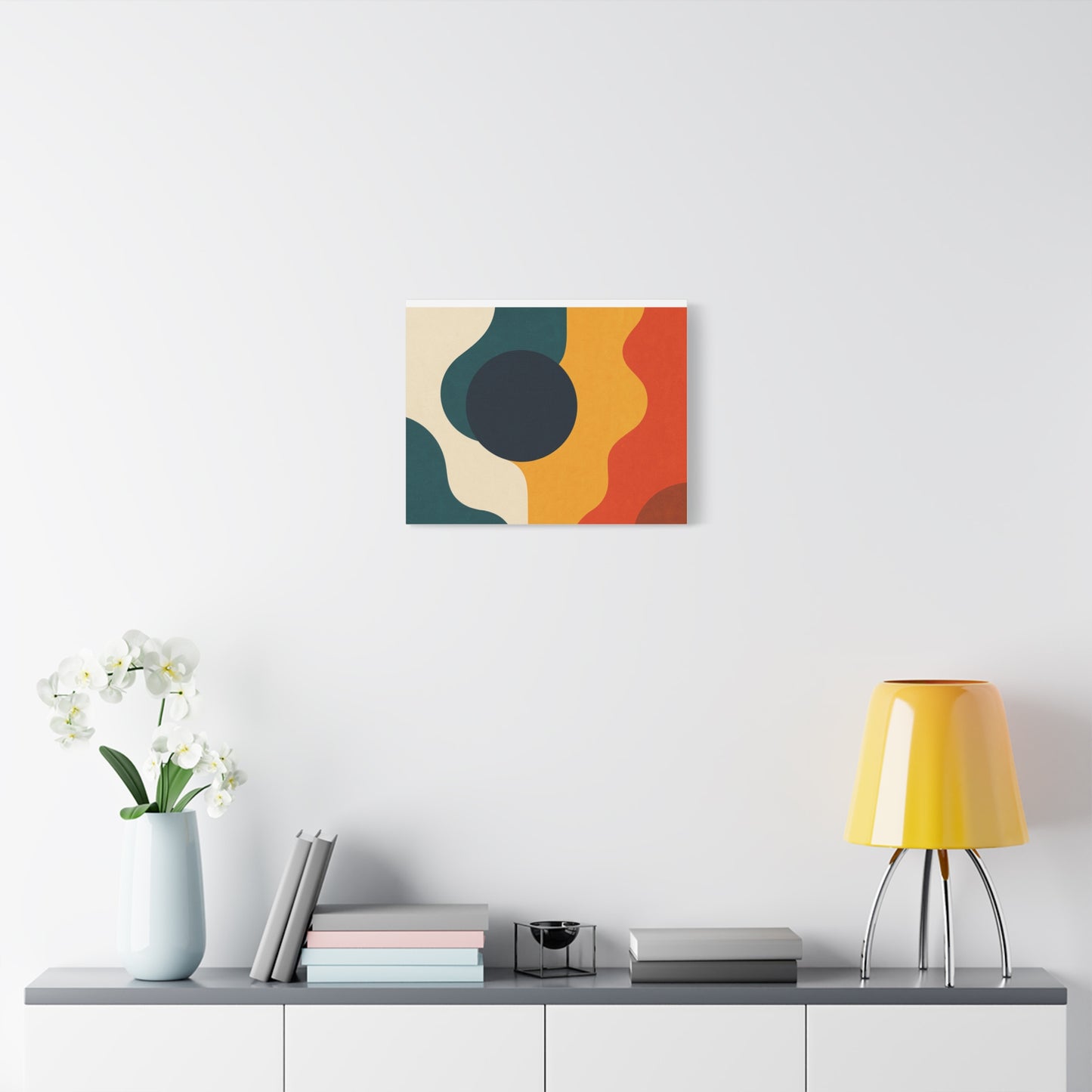 Abstract Retro Wave Matte Canvas Print — Mid Century Colorful Wall Art (Stretched 1.25")